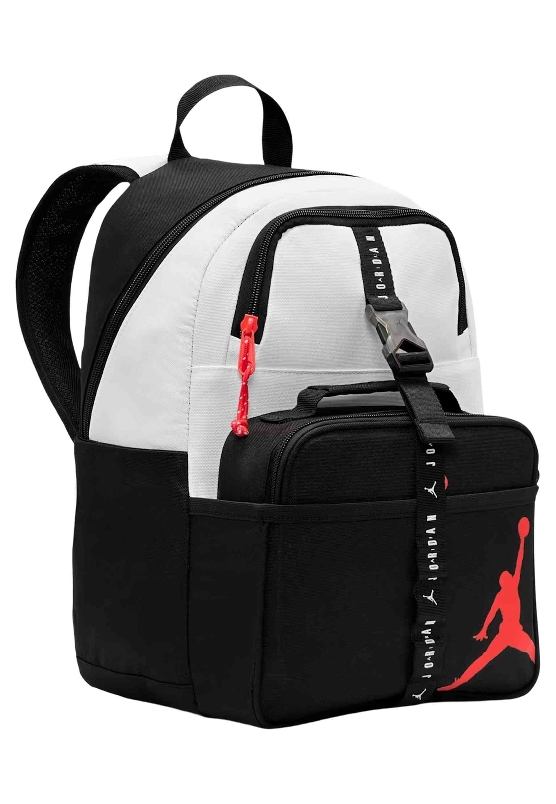 MOCHILA Y LUNCH JORDAN BLANCOS AIR JORDAN LUNCH BACKPACK