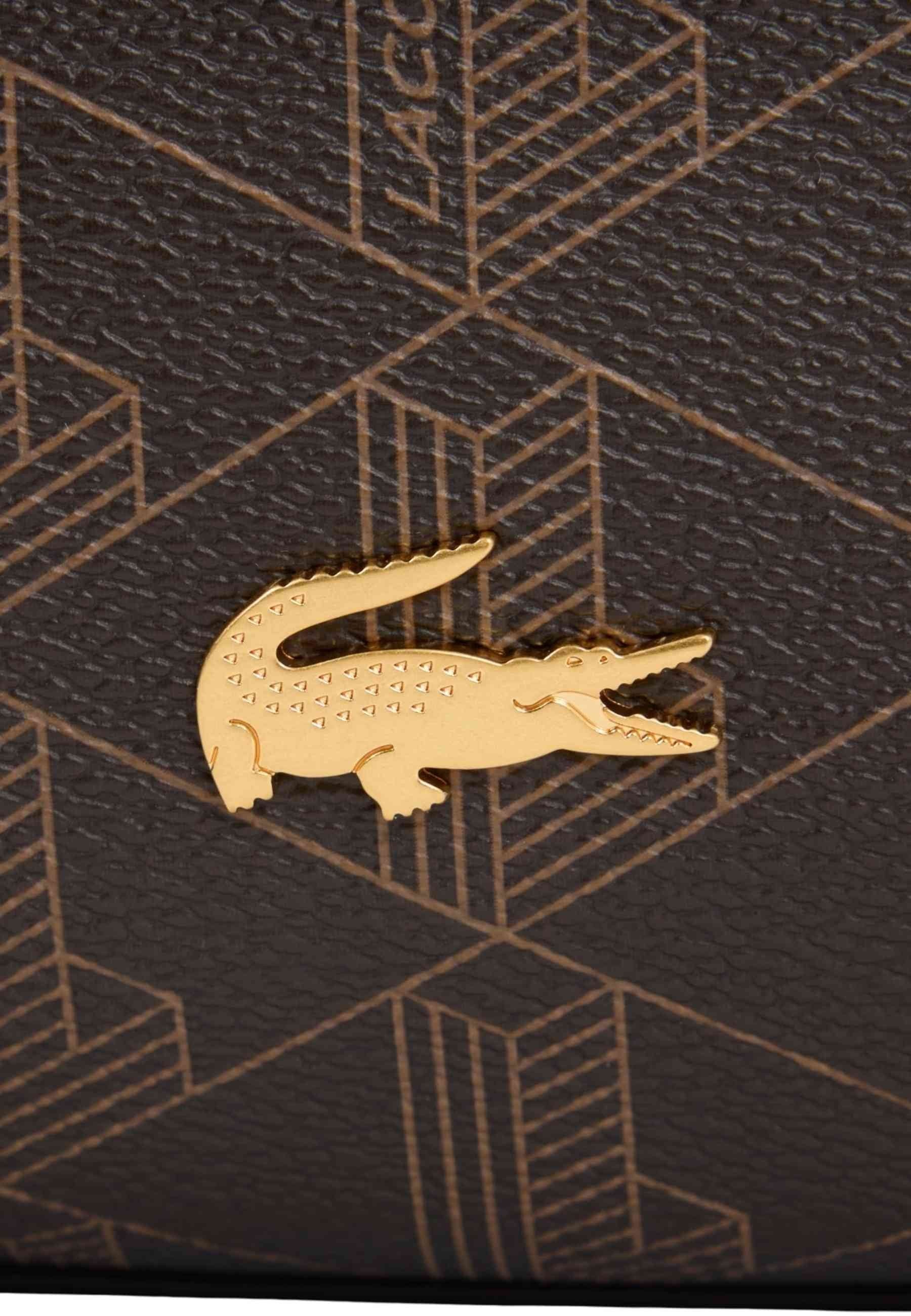 NECESER LACOSTE MONOGRAM THE BLEND TOILETRY MARRRON