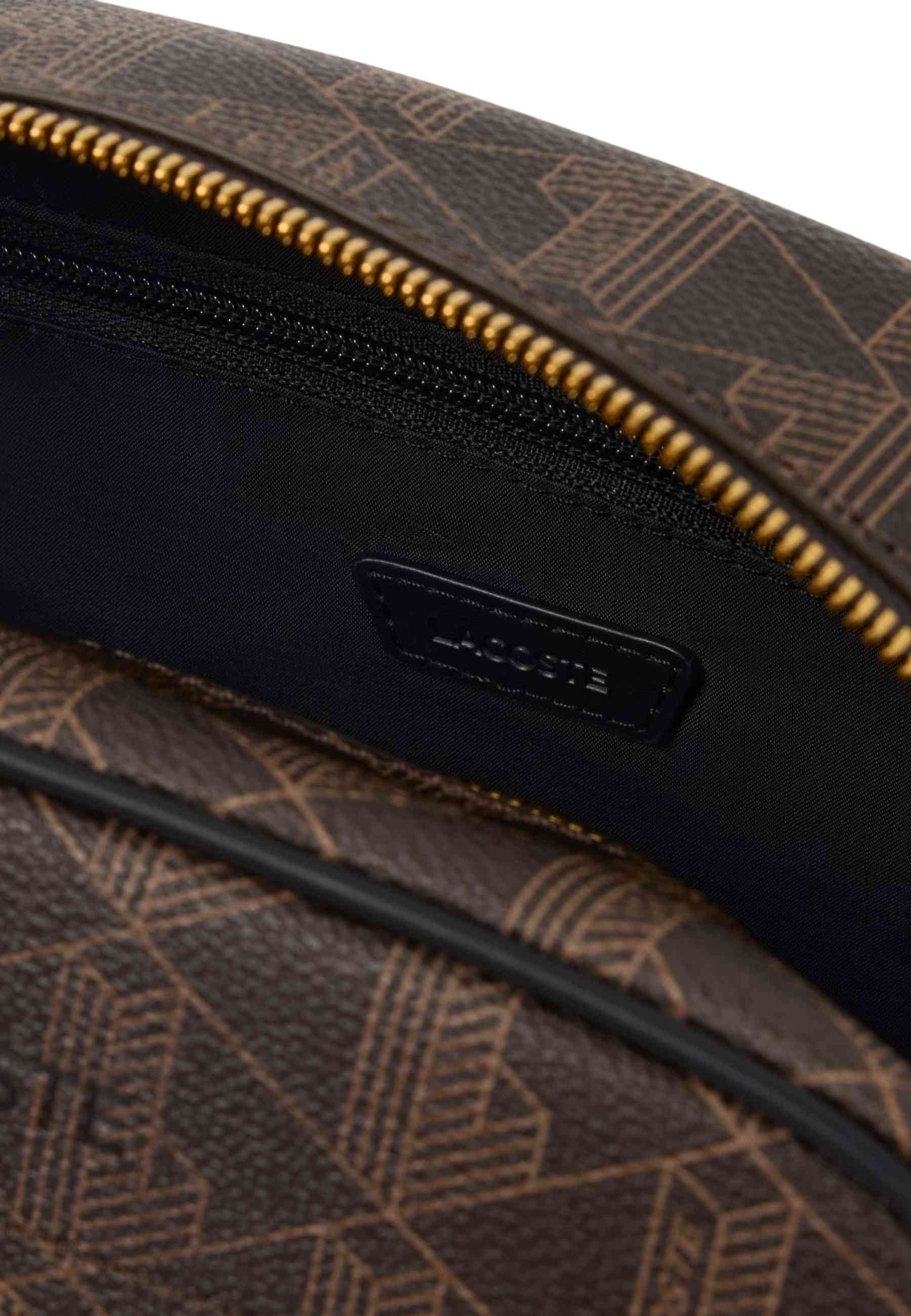 NECESER LACOSTE MONOGRAM THE BLEND TOILETRY MARRRON