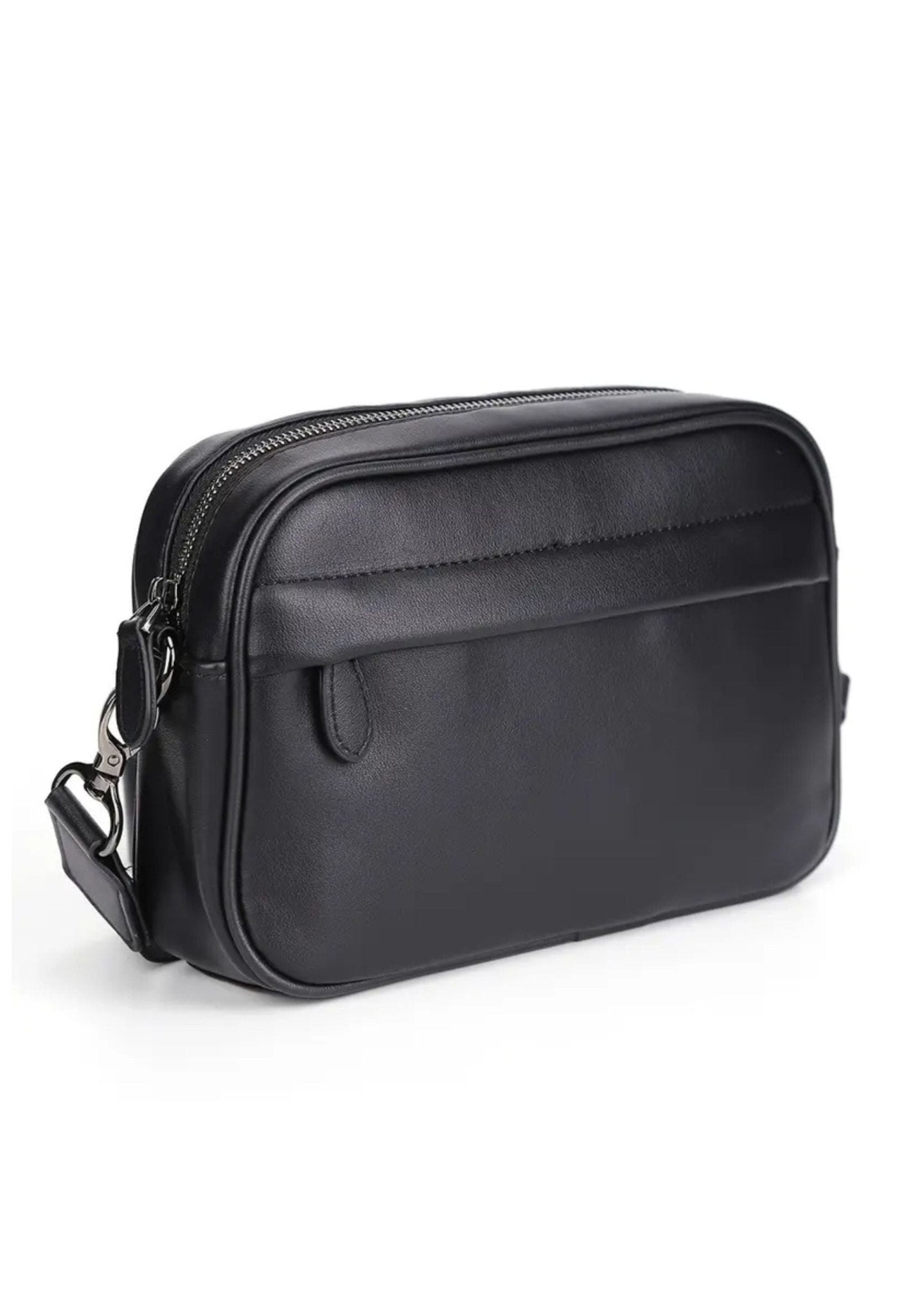 NECESER NEGRO LISO ZIPPED TOILETRY - AREA ZERO