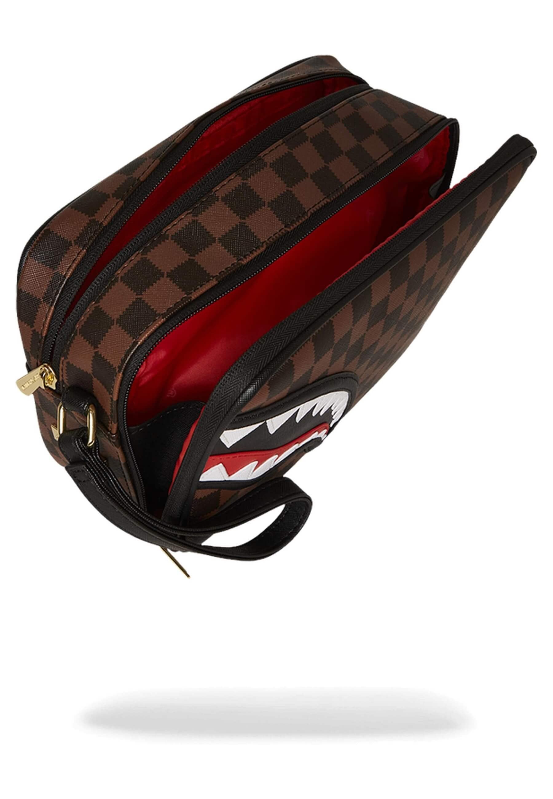 NECESER SPRAYGROUND MARRON SAWTOOTH SHARKS IN PARIS TOILETRY BRICK