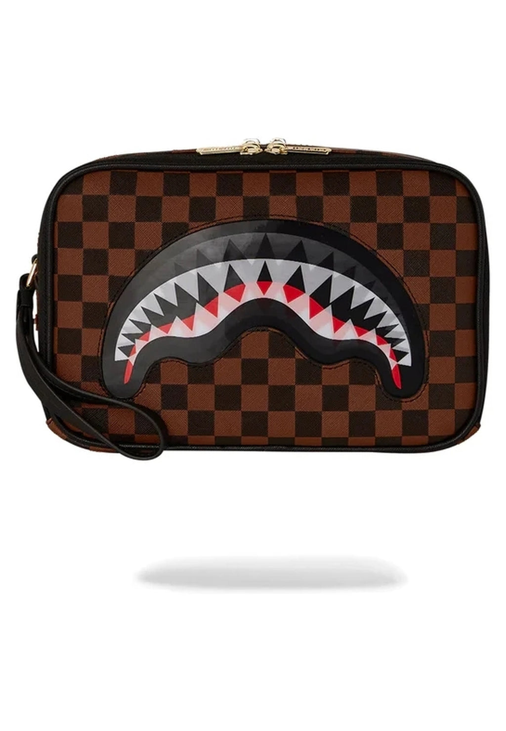 NECESER SPRAYGROUND MARRON SHARK IN PARIS LENTICULAR CHOMP TOILETRY