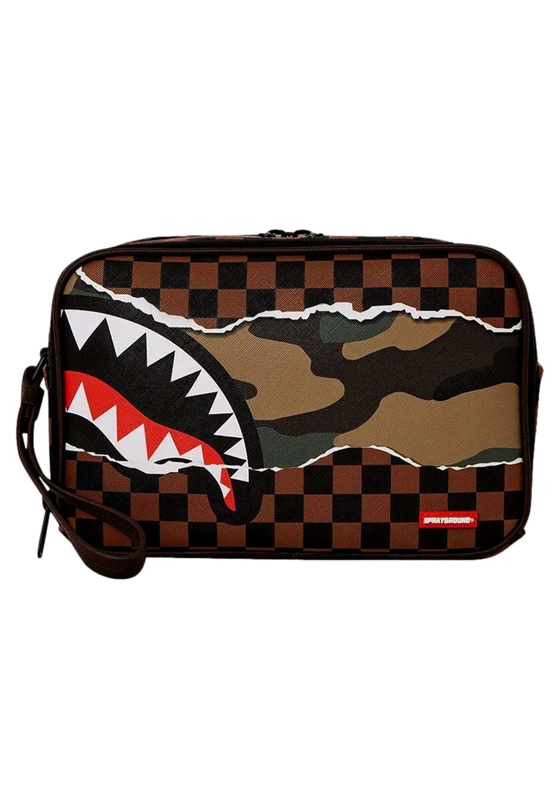 NECESER SPRAYGROUND MARRON TEAR IT UP CAMO TOILETRY