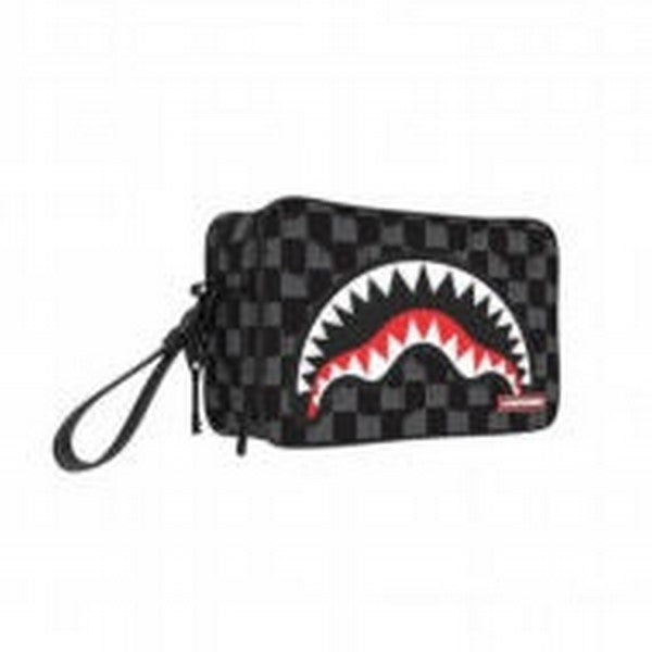 NECESER SPRAYGROUND NEGRO DRIP CHECK SHARK TOILETRY