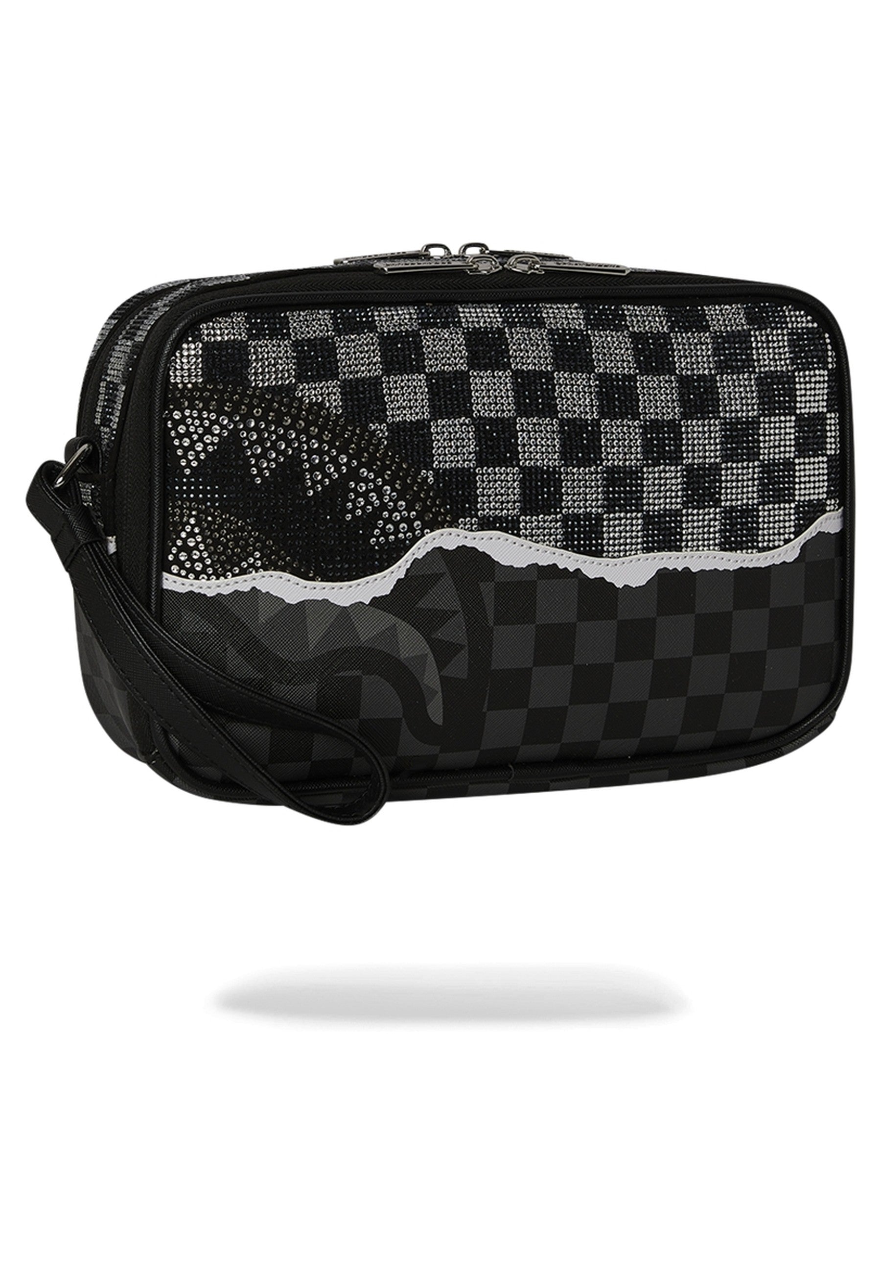 NECESER SPRAYGROUND NEGRO GOLD DIAMOND TEAR TOILETRY