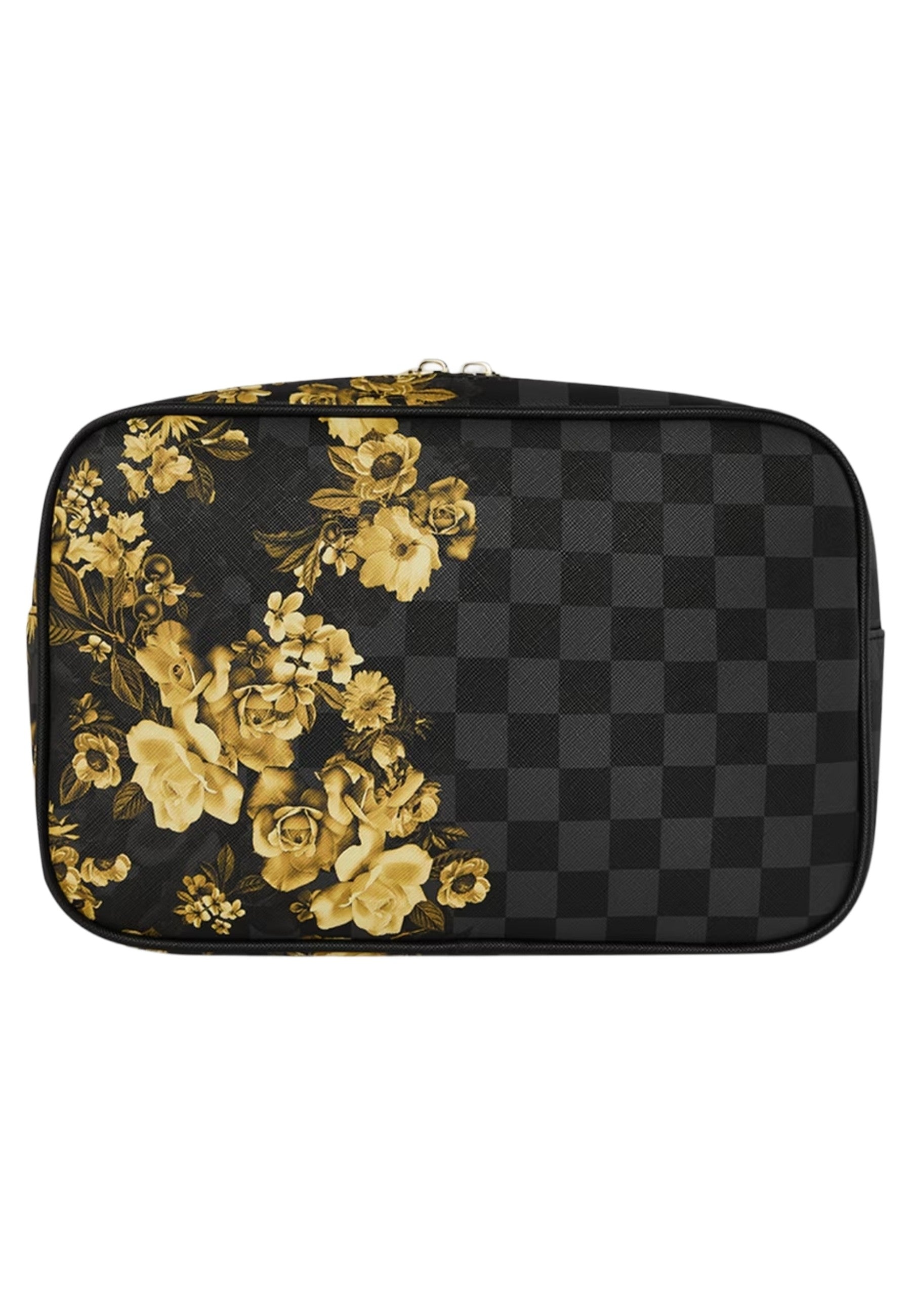 NECESER SPRAYGROUND NEGRO GOLD FLORAL REMIX TOILETRY BRICK
