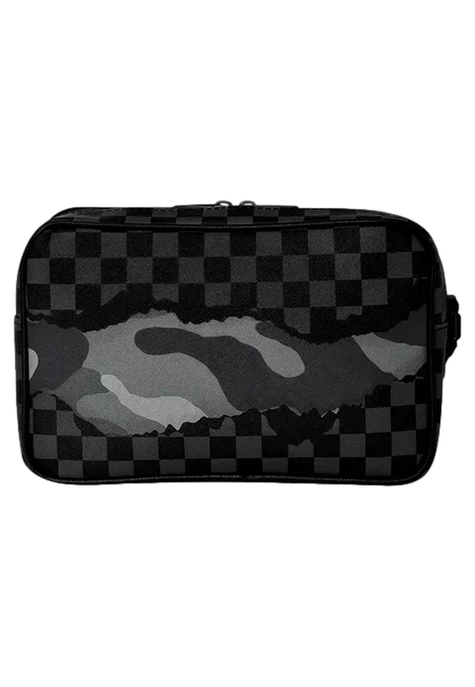 NECESER SPRAYGROUND NEGRO SPLIT UP CAMO TEAR TOILETRY BRICK