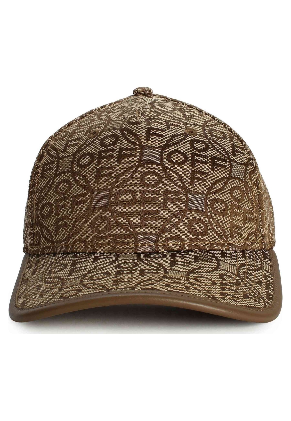 GORRA L/AB c/o Off-White MARRÓN JACQUARD CURVED BRIM CANVAS CAP