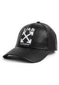 GORRA L/AB c/o Off-White NEGRA CLAMP ARROWS CURVED BRIM PU LEATHER CAP