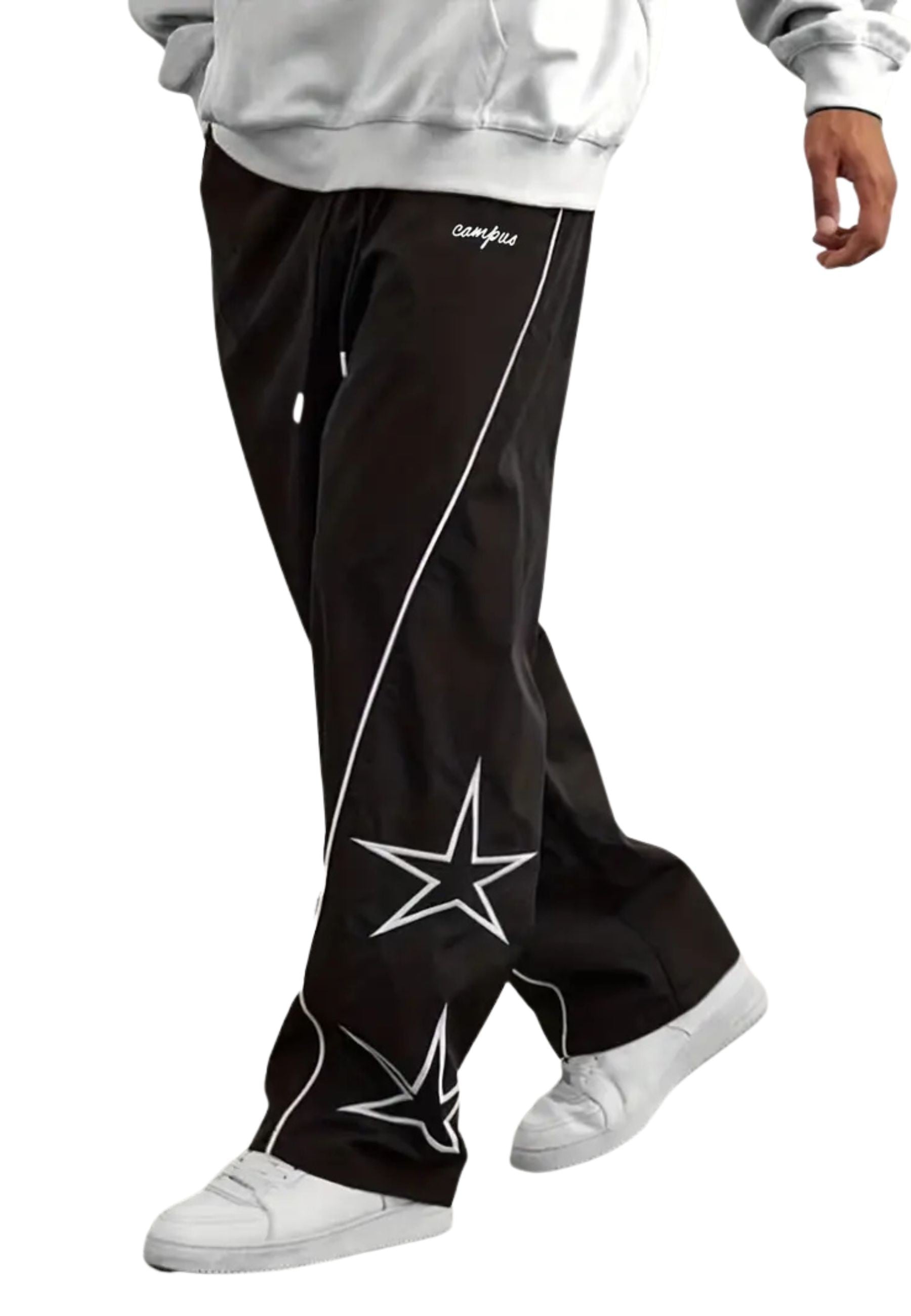 PANTALON AREA ZERO NEGRO WIDE LEG STARS PANT