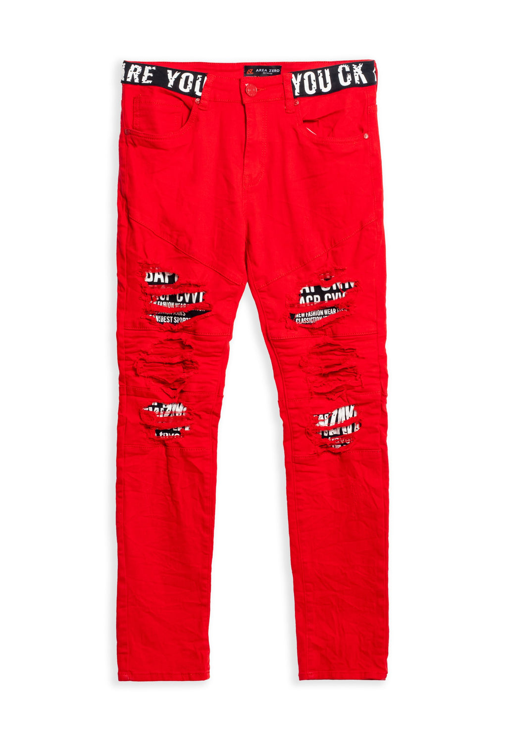 VAQUERO AREA ZERO ROJO BAPCNN ARE YOU WAISTBAND PANT