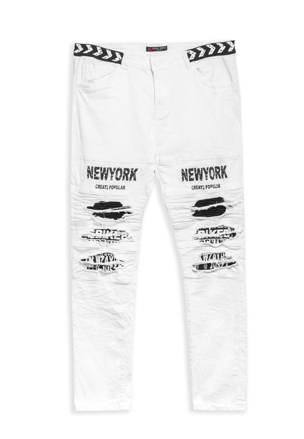 PANTALON BLANCO WZAYE ARE YOU OK WAISTBAND - AREA ZERO
