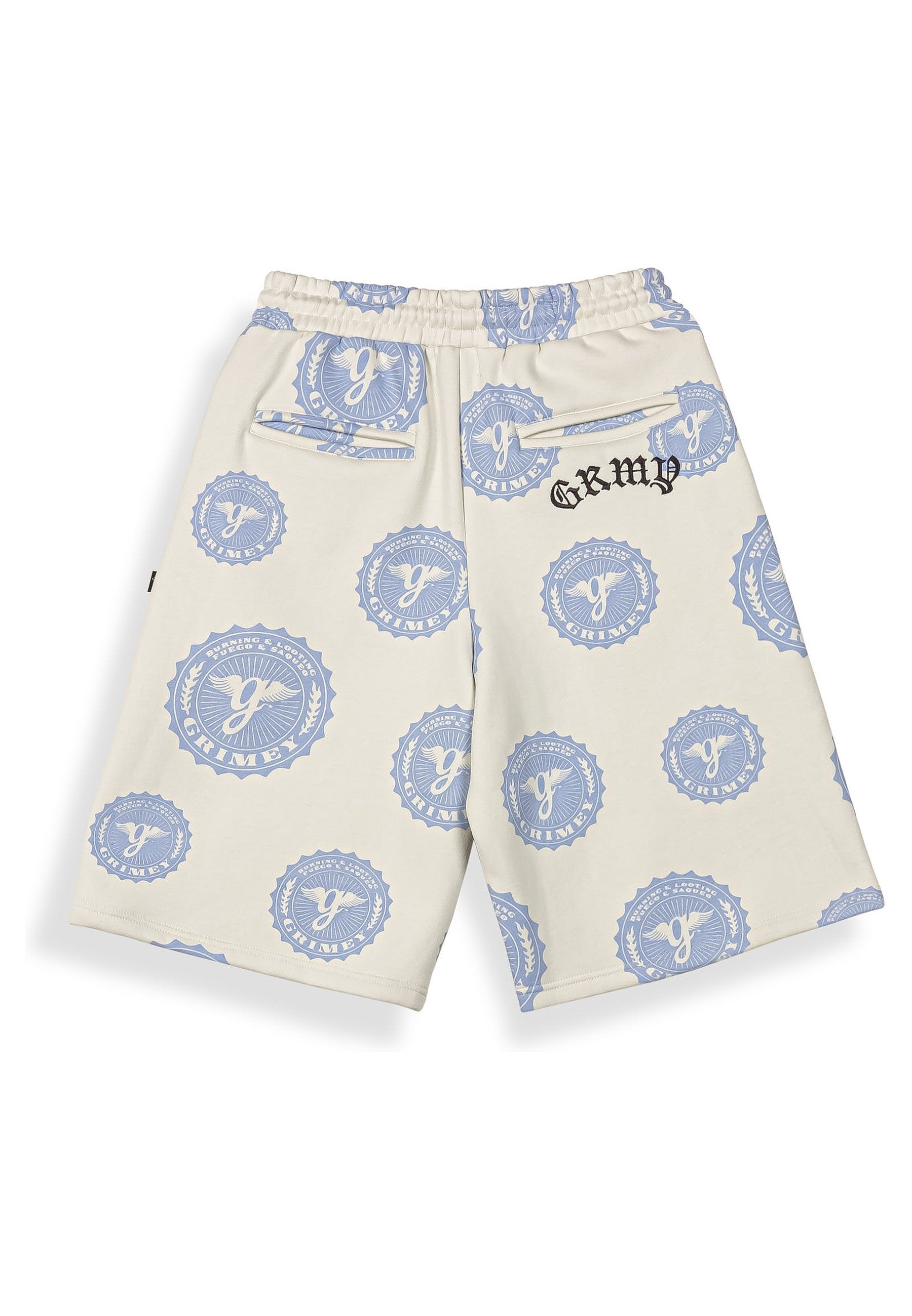 PANTALON CORTO GRIMEY OFF WHITE CHIEF WATCHER ALL OVER PRINT BAGGY SWEATSHORT