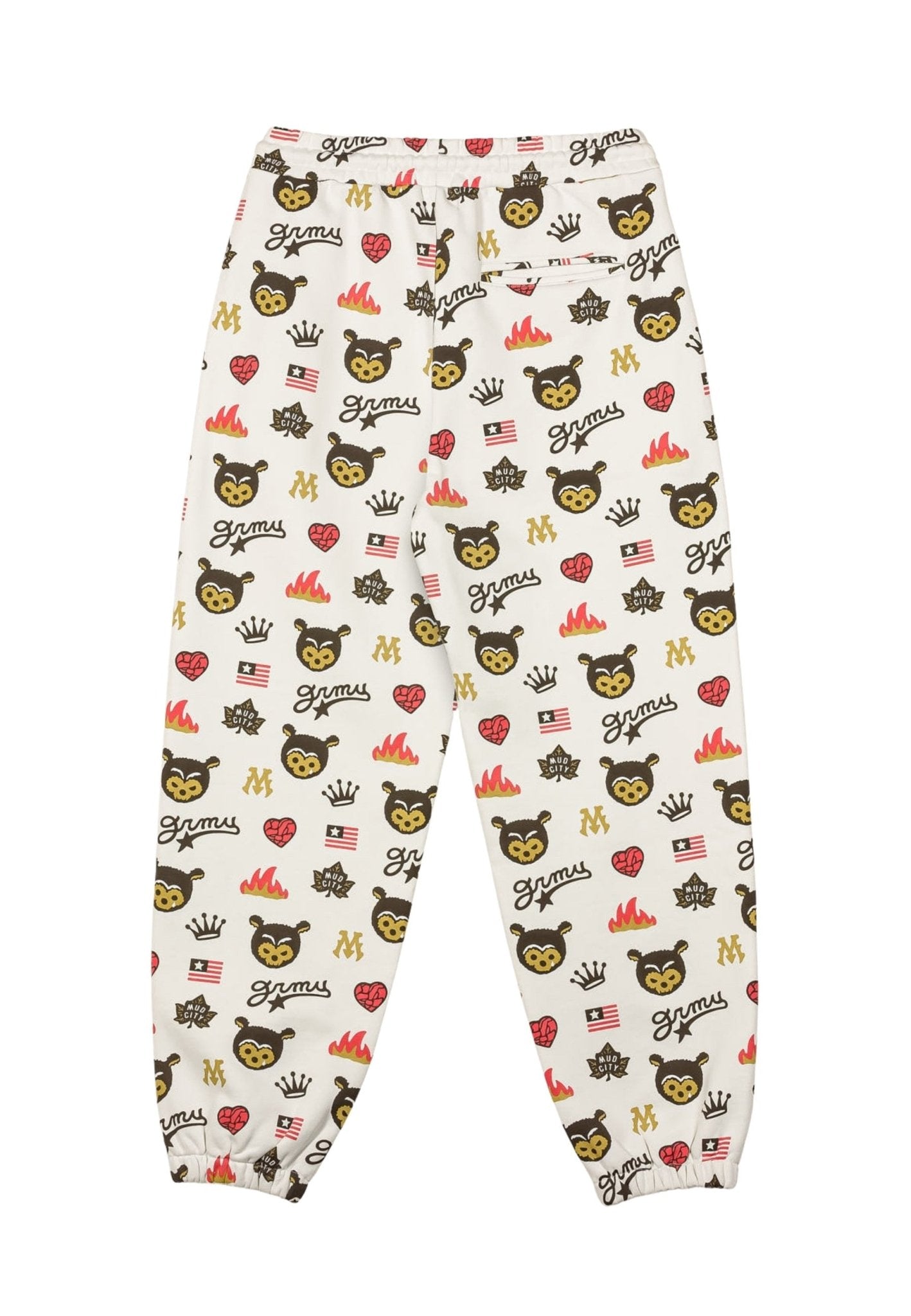 PANTALON GRIMEY BLANCO MUDS THE RESIDENCE BEAR SWEATPANTS - AREA ZERO