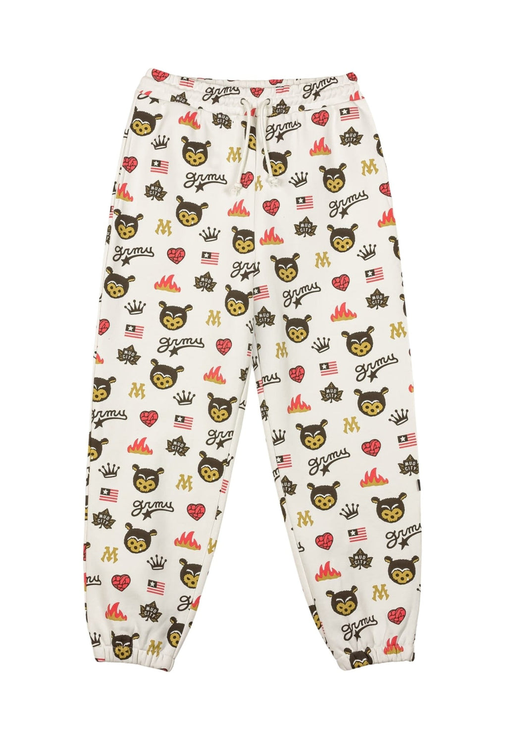 PANTALON GRIMEY BLANCO MUDS THE RESIDENCE BEAR SWEATPANTS - AREA ZERO
