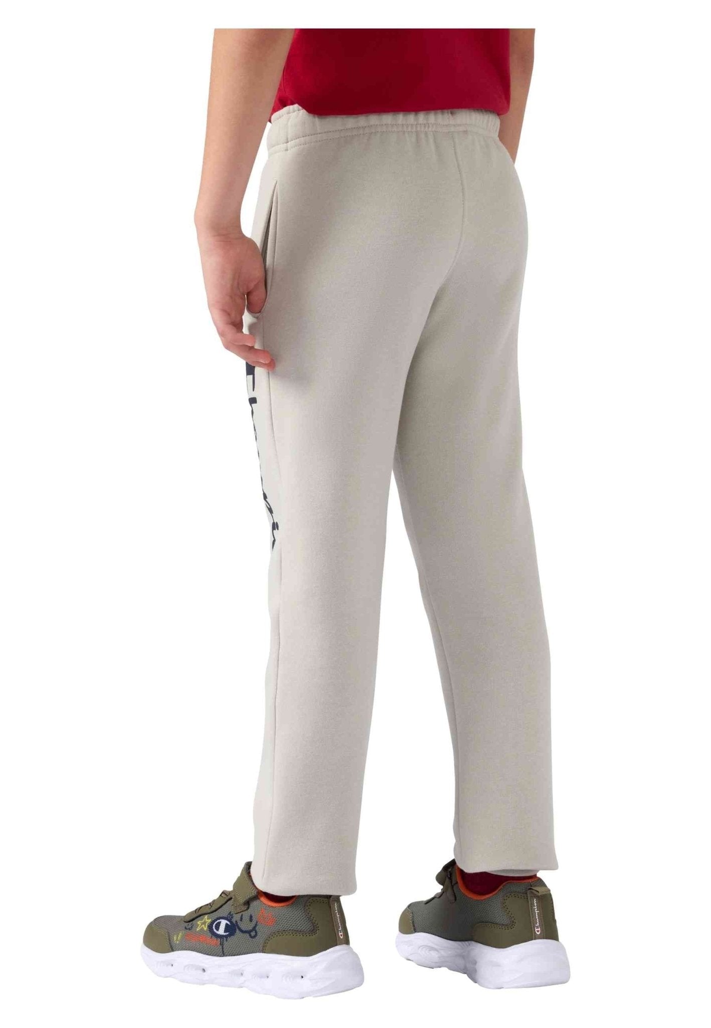 PANTALON JUNIOR CHAMPION BEIGE BIG SCRIPT LOGO JOGGER - AREA ZERO