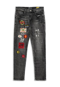 PANTALON NEGRO GASTADO LET TIME TO PATCHED PANT