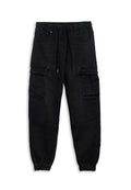 PANTALON NEGRO GASTADO SIDE POCKETS JOGGER PANT