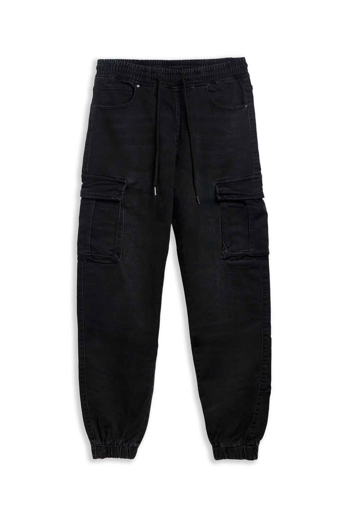 PANTALON NEGRO GASTADO SIDE POCKETS JOGGER PANT