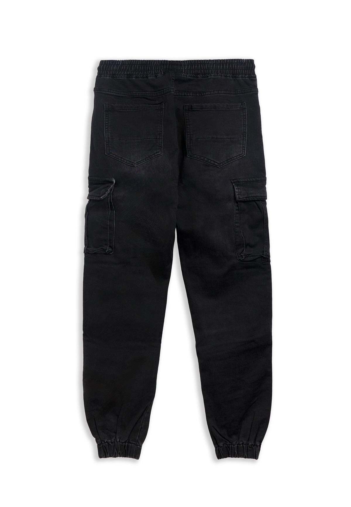 PANTALON NEGRO GASTADO SIDE POCKETS JOGGER PANT