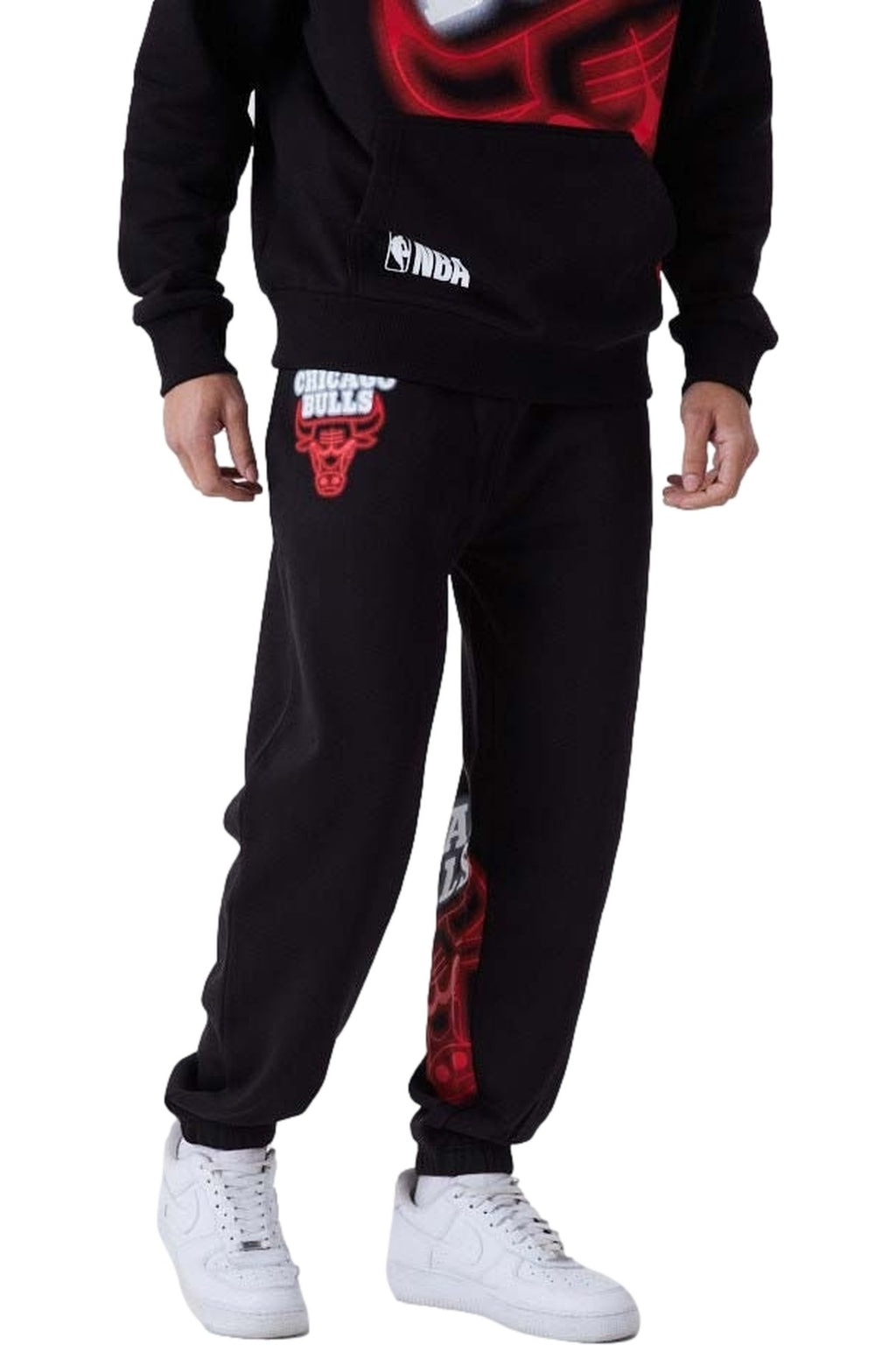 PANTALON NEW ERA NEGRO BULLS NBA NEON LOGO JOGGER CHIBUL