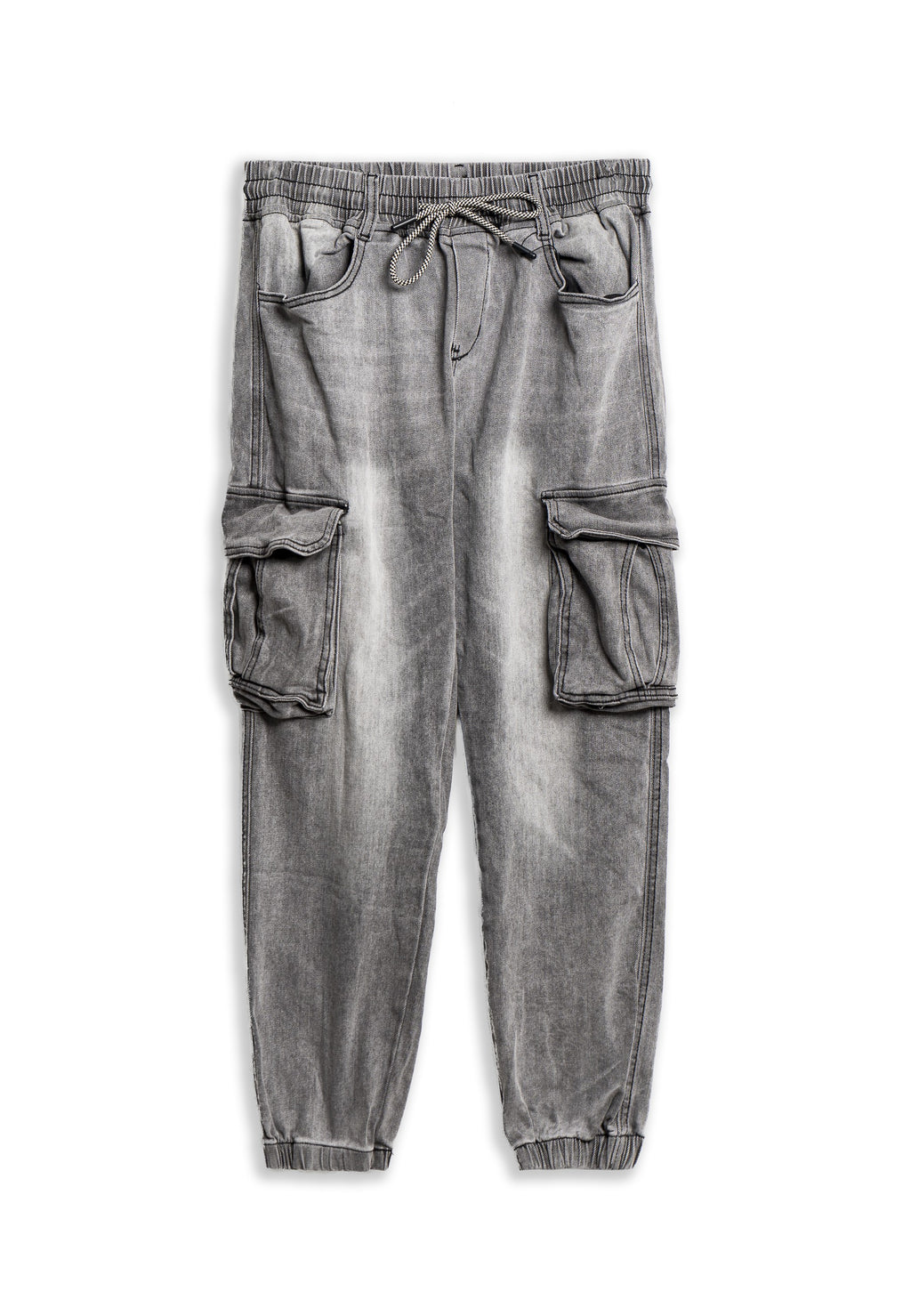 PANTALON VAQUERO GRIS GASTADO SIDE POCKETS ELASTIC WAIST PANT