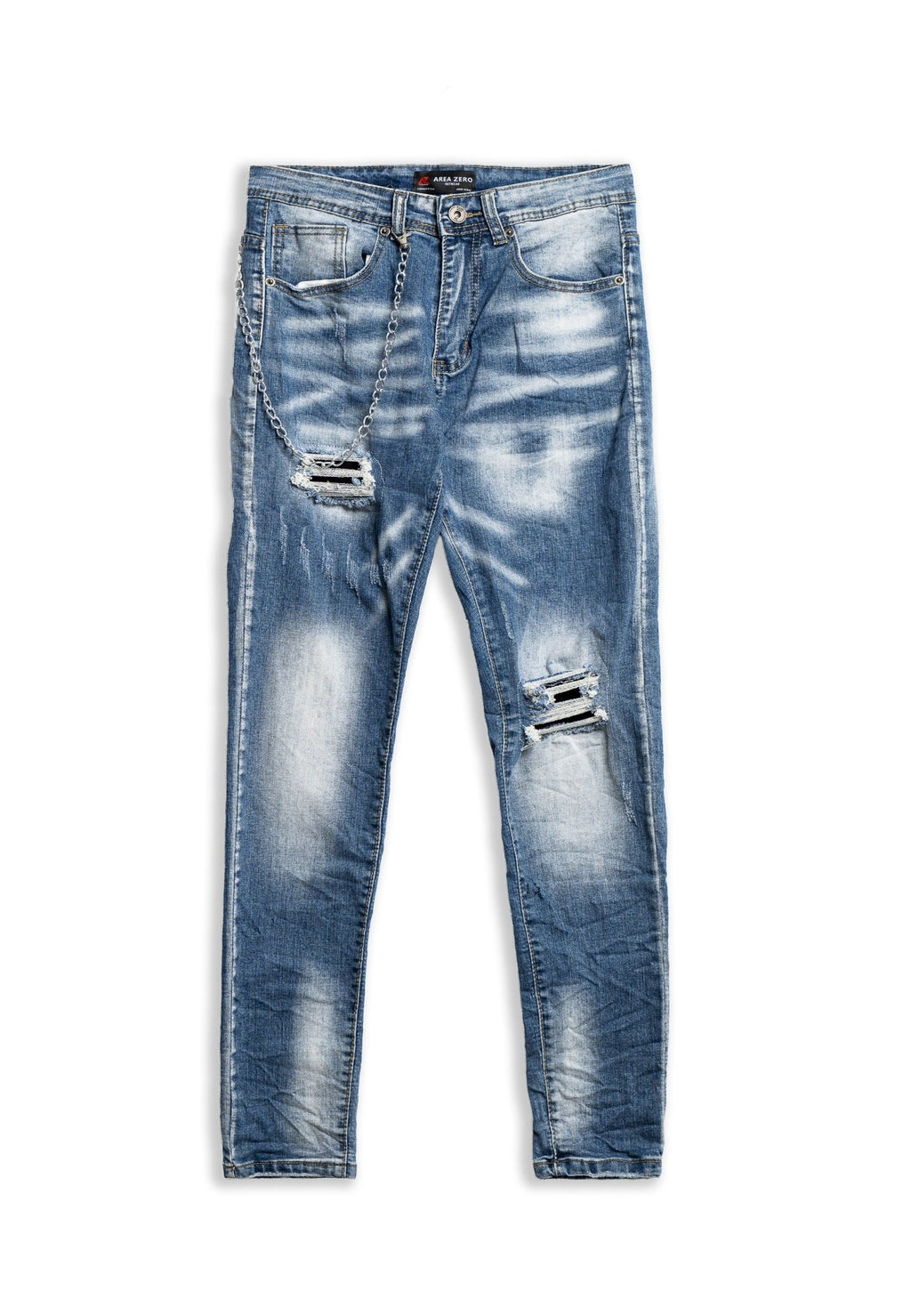 PANTALON VAQUERO MOJADO GASTADO FIFTH SCRATCHED PANT - AREA ZERO