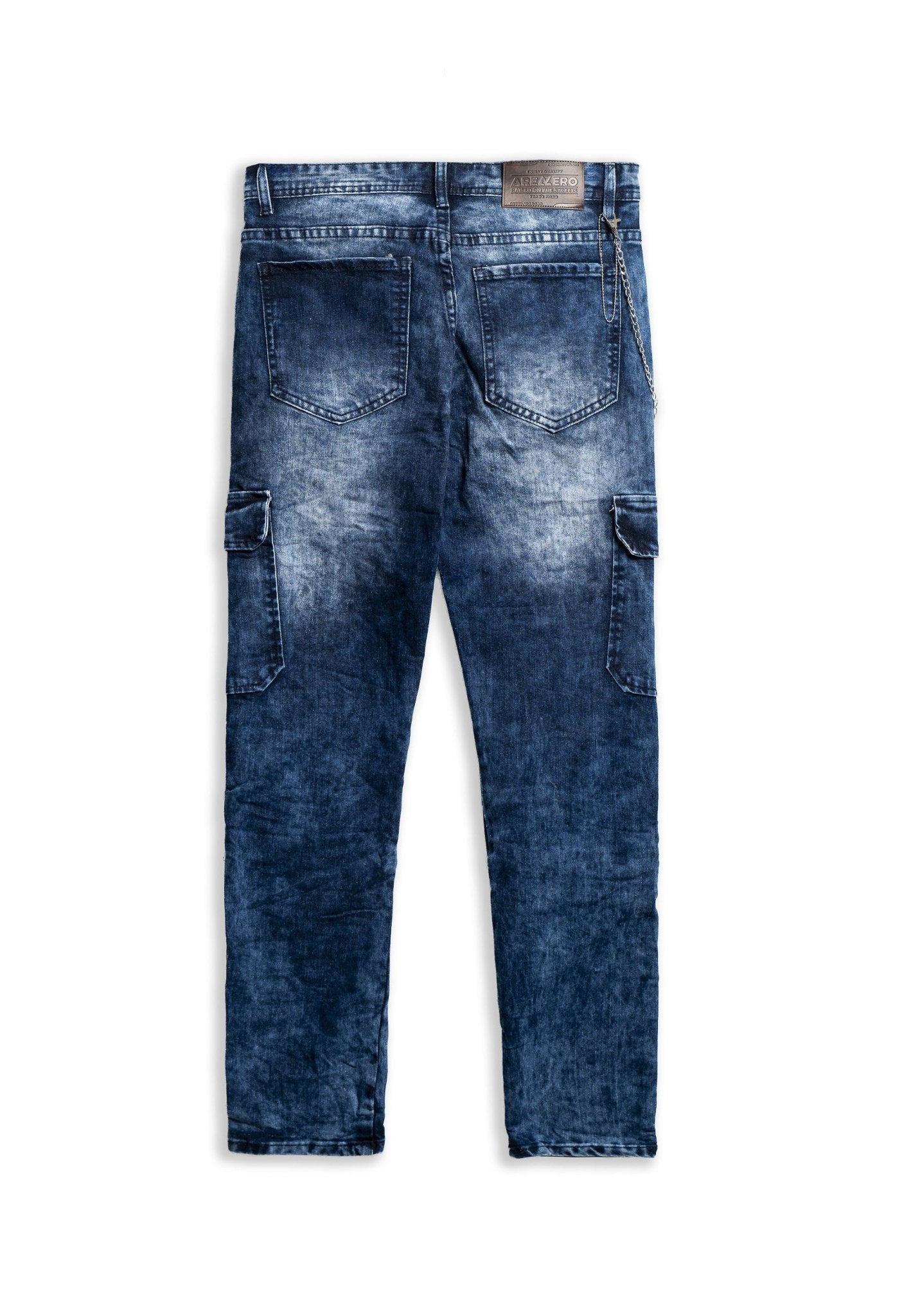 PANTALON VAQUERO MOJADO GASTADO FRONT POCKET ZIP - AREA ZERO