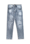 PANTALON VAQUERO MOJADO GASTADO FRONT POCKET ZIP