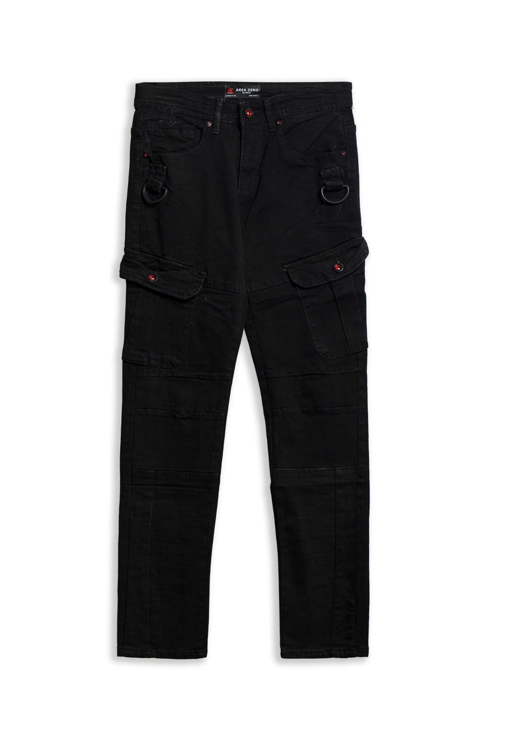 PANTALON VAQUERO NEGRO SIDE POCKETS STRAIGHT PANT - AREA ZERO