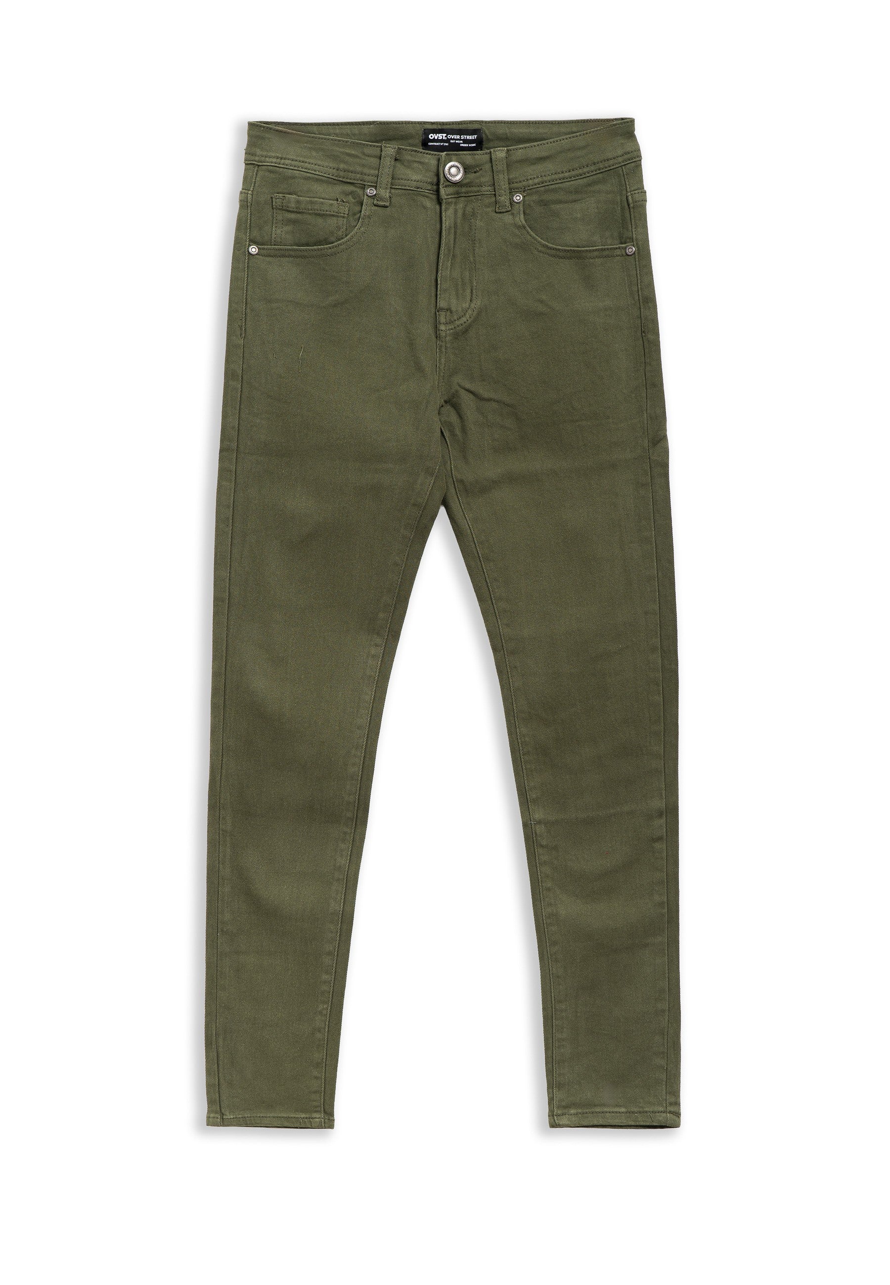 PANTALON VERDE SLIM FIT BASIC PANT
