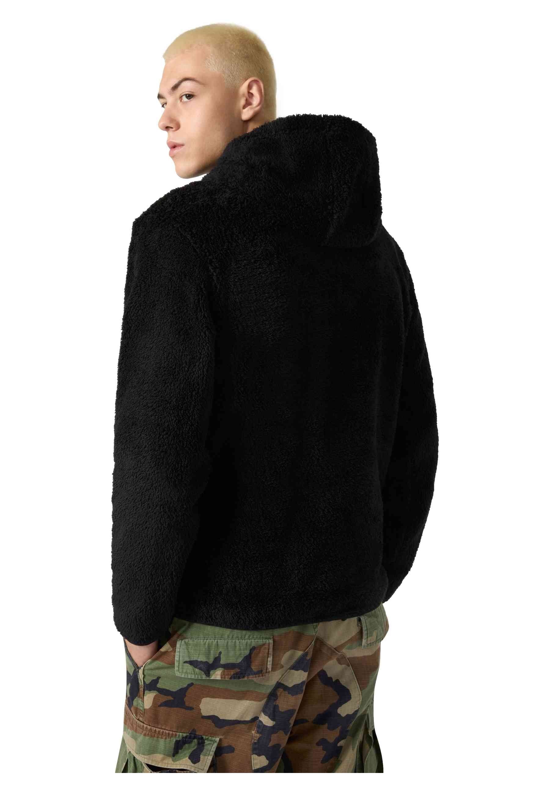 POLAR CHAMPION NEGRO EMBROIDERED LOGO HOODED SHERPA