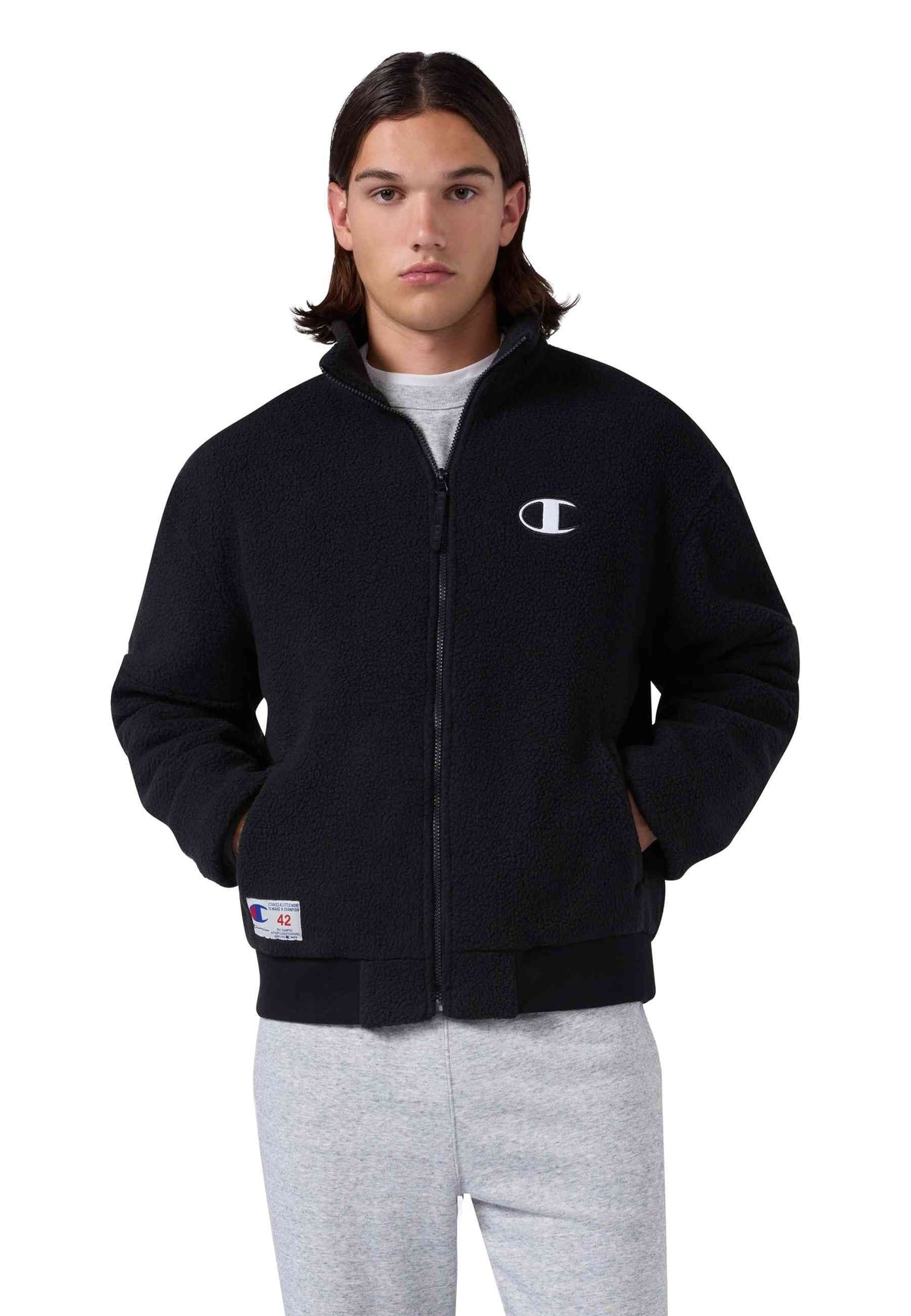 POLAR CHAMPION NEGRO FULL ZIP POLAR JACKET