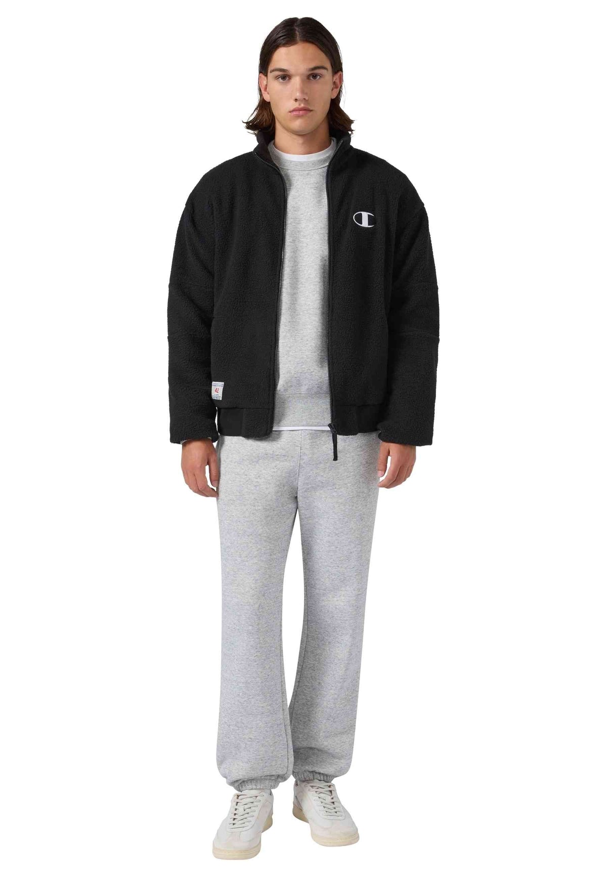 POLAR CHAMPION NEGRO FULL ZIP POLAR JACKET