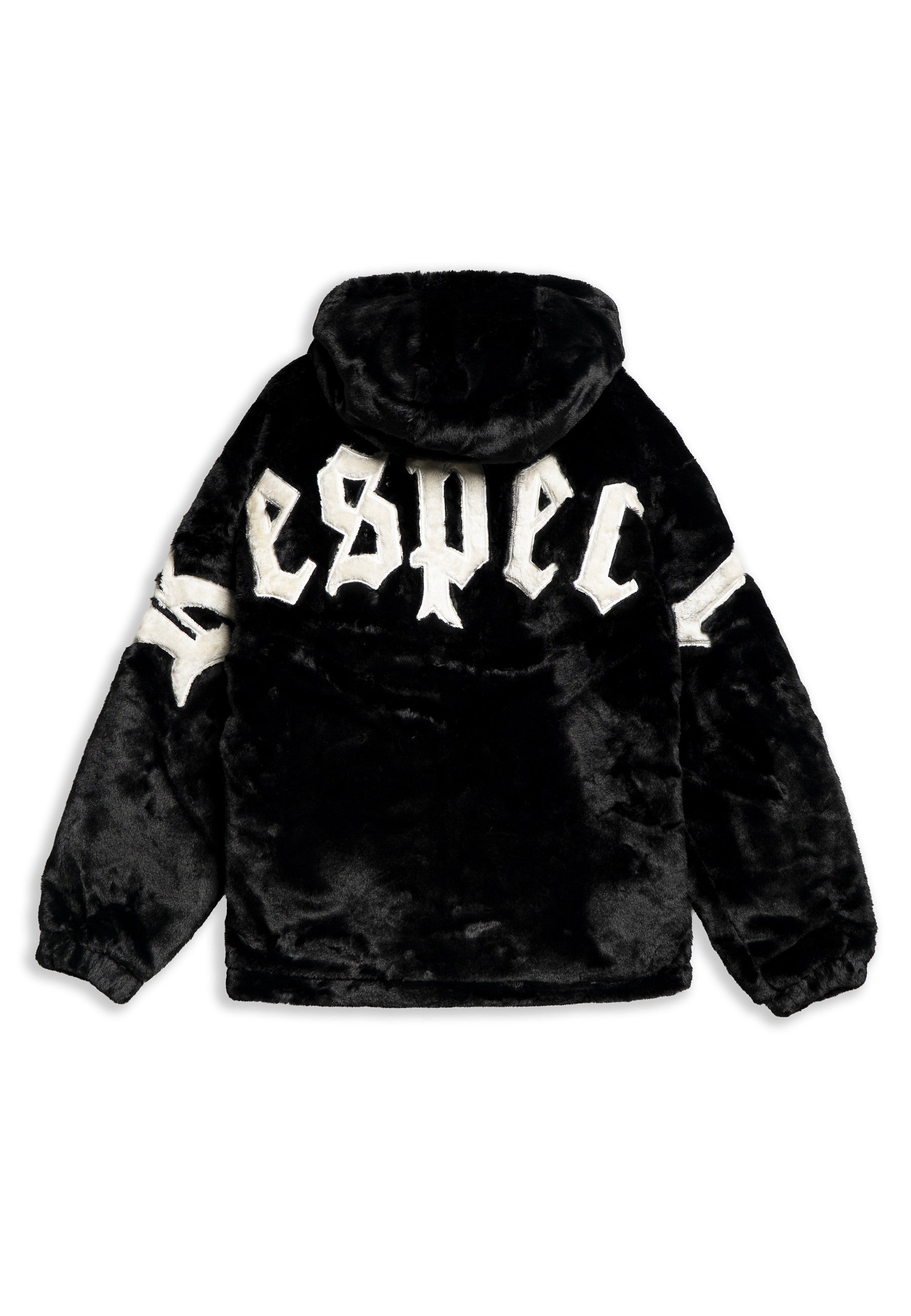 POLAR NEGRO RESPECT HOODED BORG JACKET