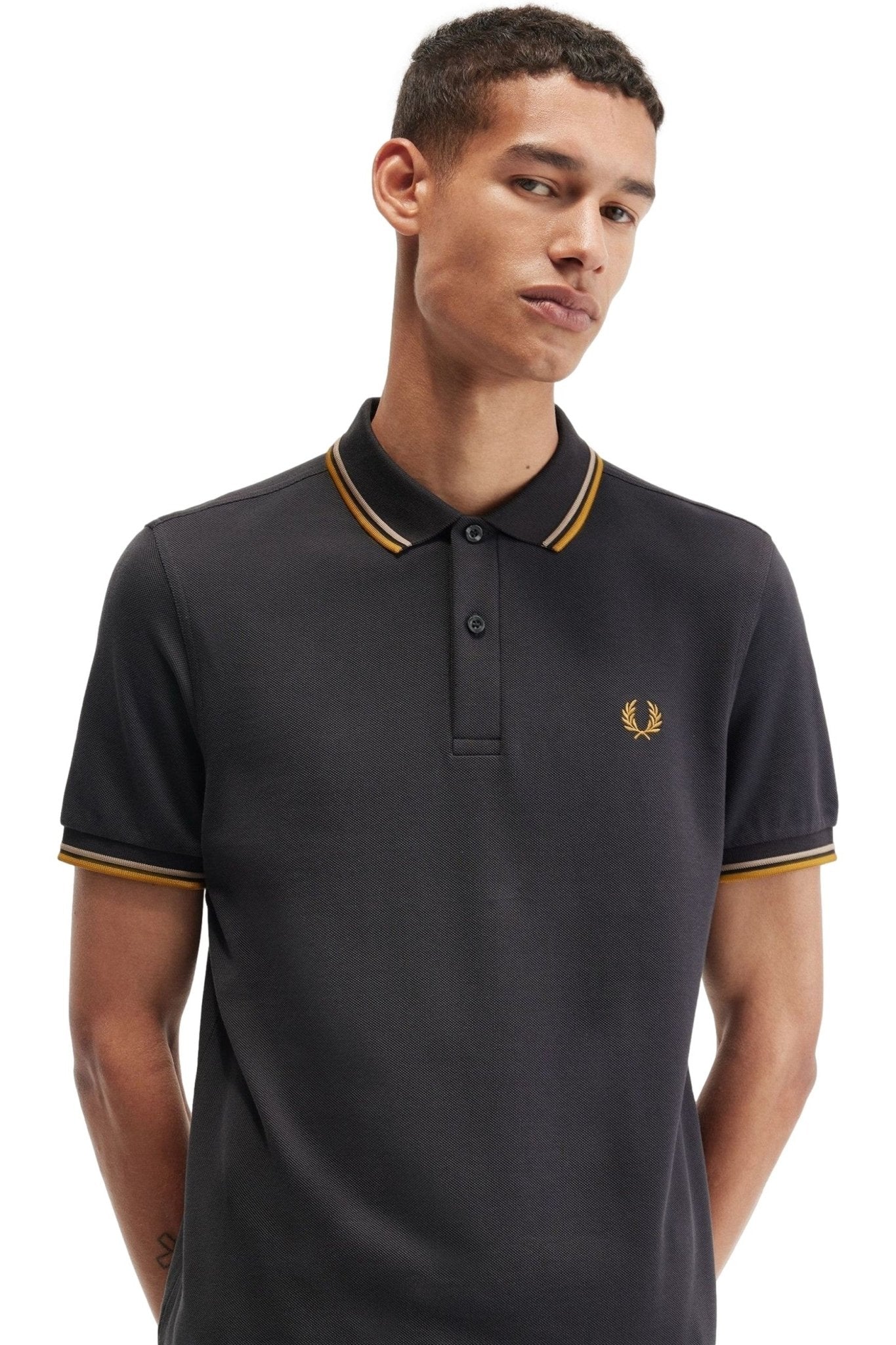 POLO FRED PERRY ANTRACITA U93 TWIN TIPPED SHIRT - AREA ZERO