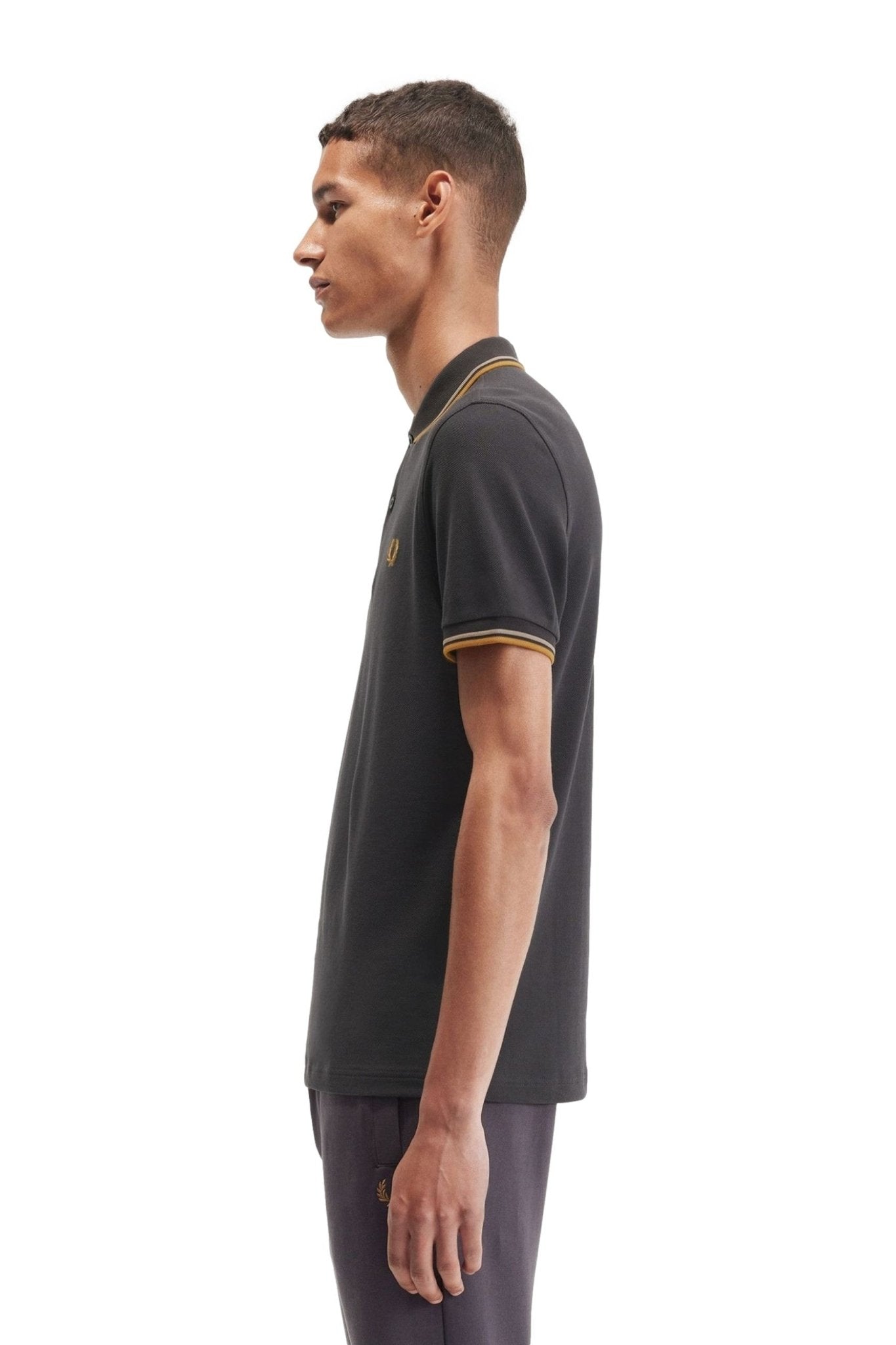 POLO FRED PERRY ANTRACITA U93 TWIN TIPPED SHIRT - AREA ZERO
