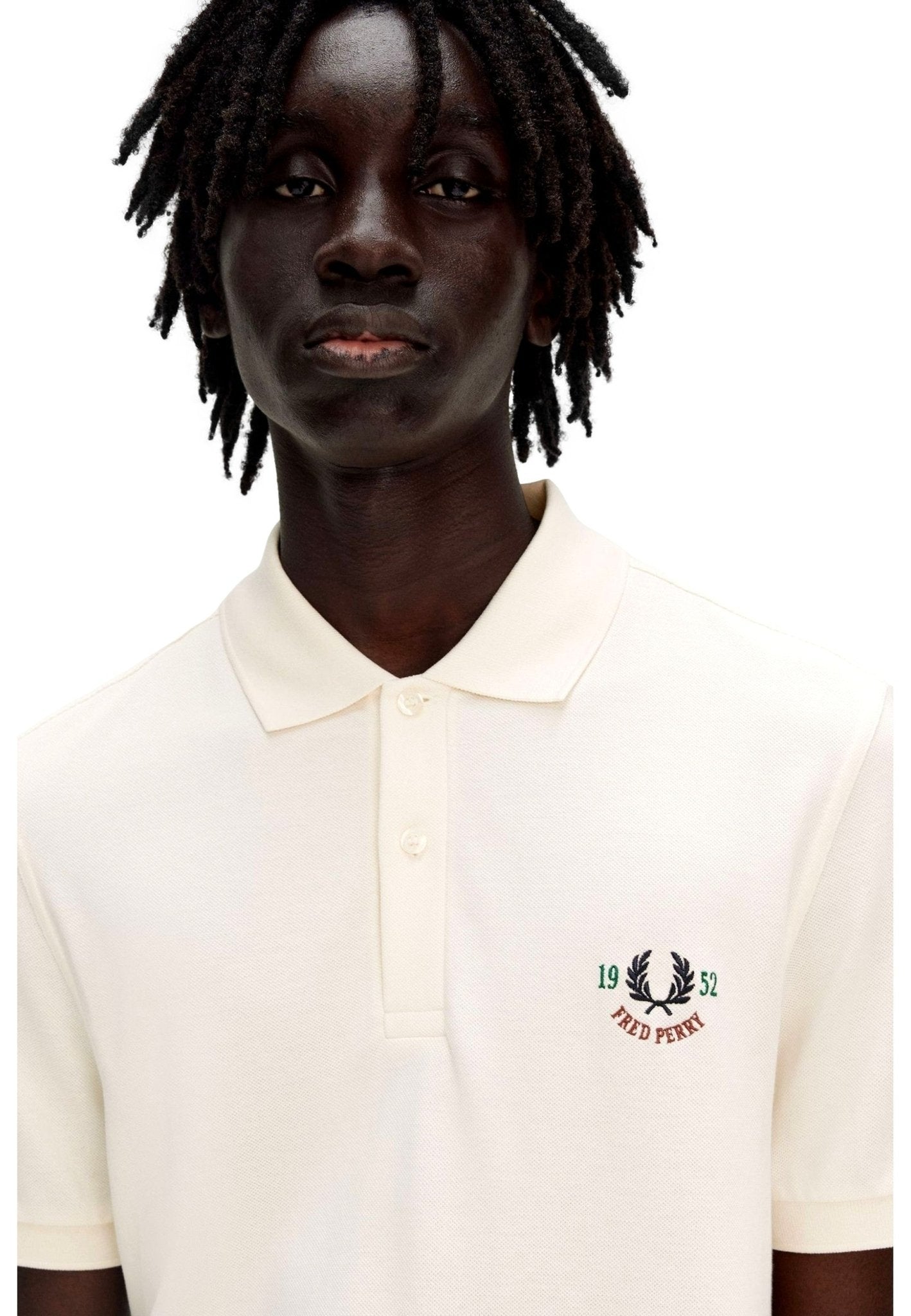 POLO FRED PERRY BEIGE CLUBHOUSE EMBROIDERED SHIRT - AREA ZERO
