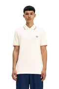 POLO FRED PERRY BEIGE/AZUL TWIN TIPPED SHIRT