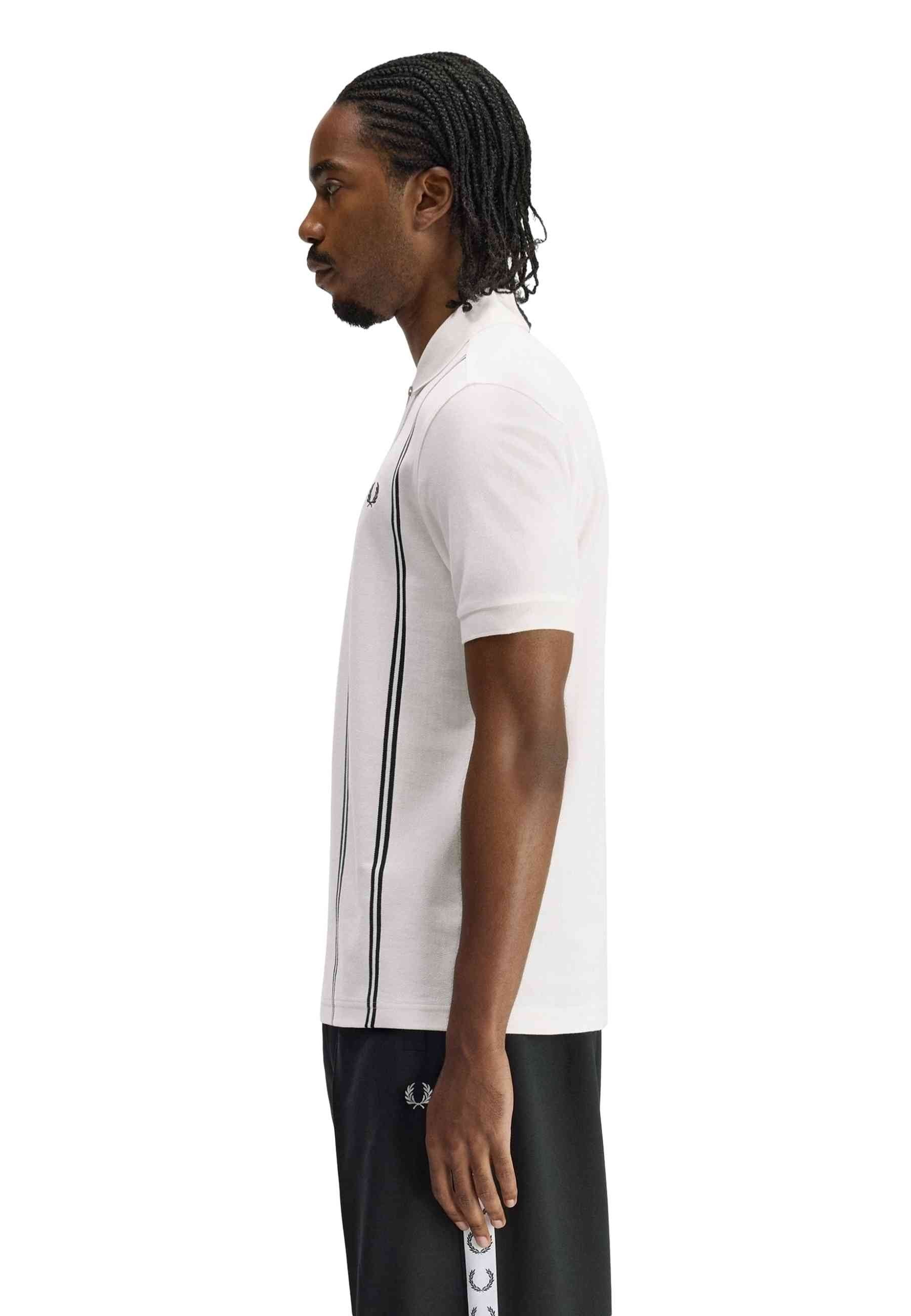 POLO FRED PERRY BLANCO VERTICAL STRIPE POLO SHIRT