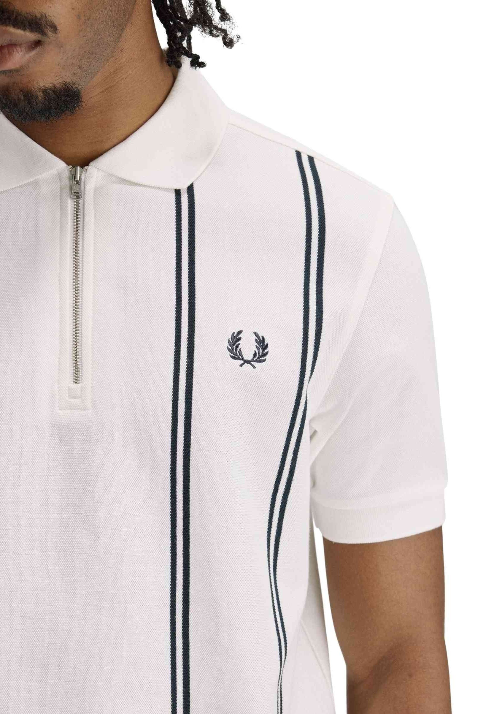 POLO FRED PERRY BLANCO VERTICAL STRIPE POLO SHIRT