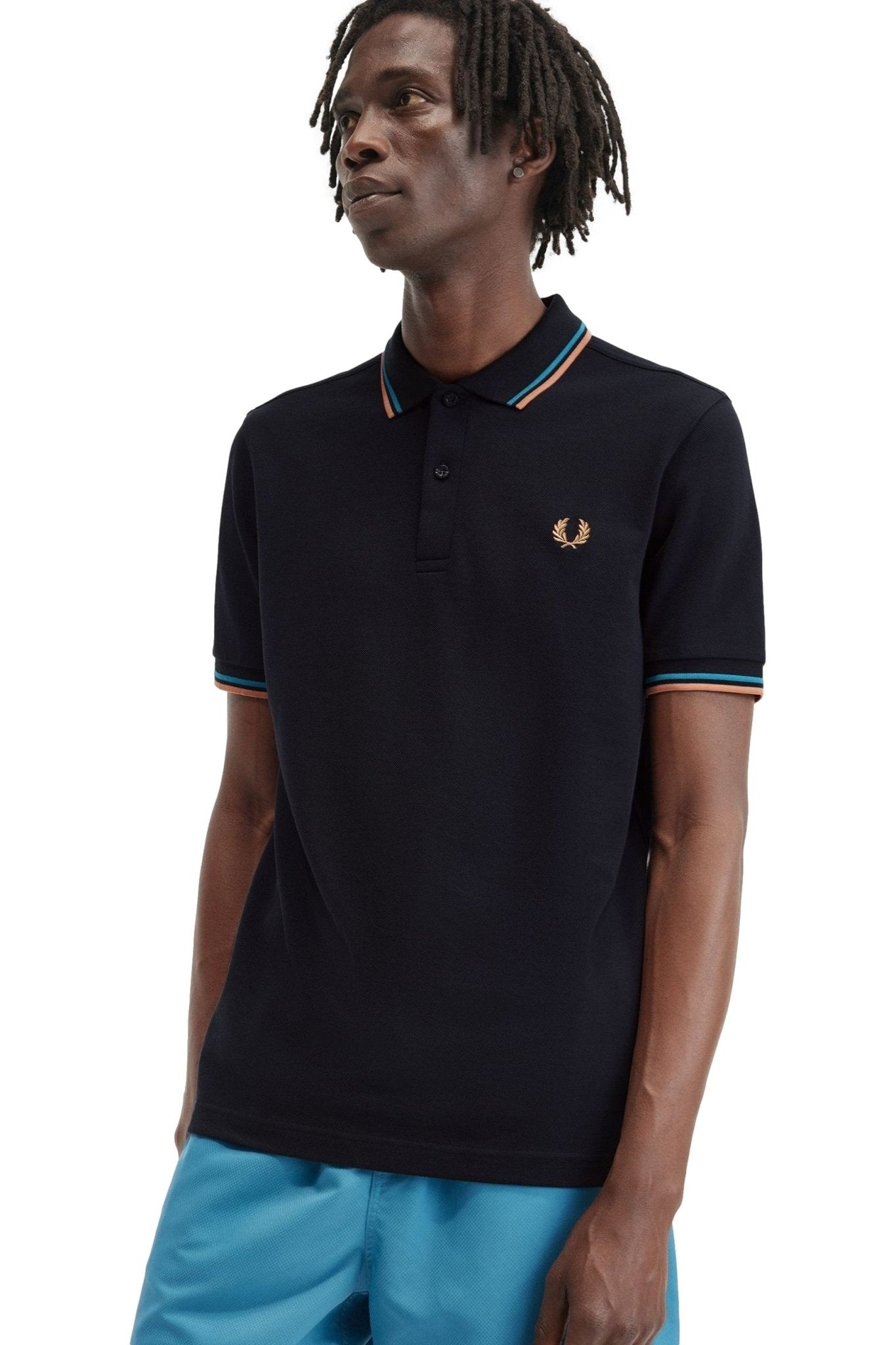 POLO FRED PERRY MARINO V03 TWIN TIPPED SHIRT - AREA ZERO