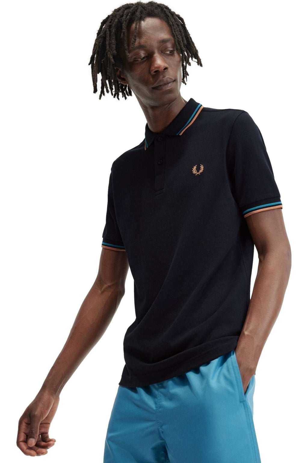 POLO FRED PERRY MARINO V03 TWIN TIPPED SHIRT - AREA ZERO