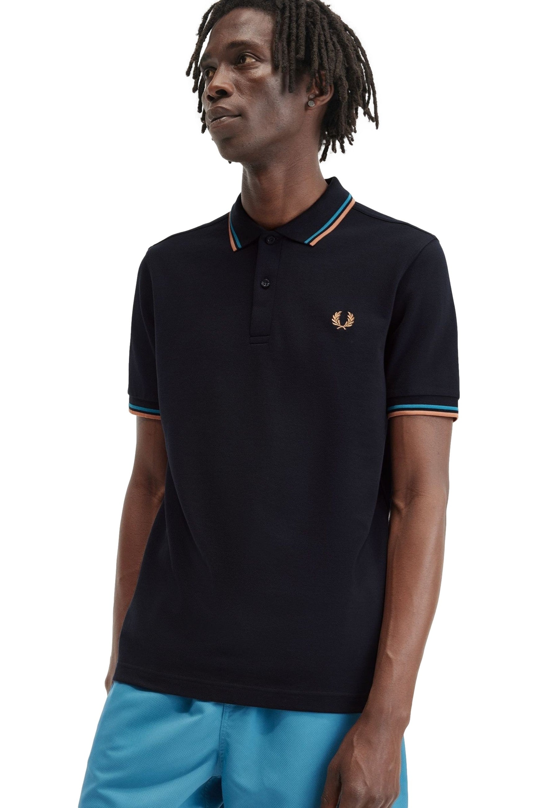 POLO FRED PERRY MARINO V03 TWIN TIPPED SHIRT