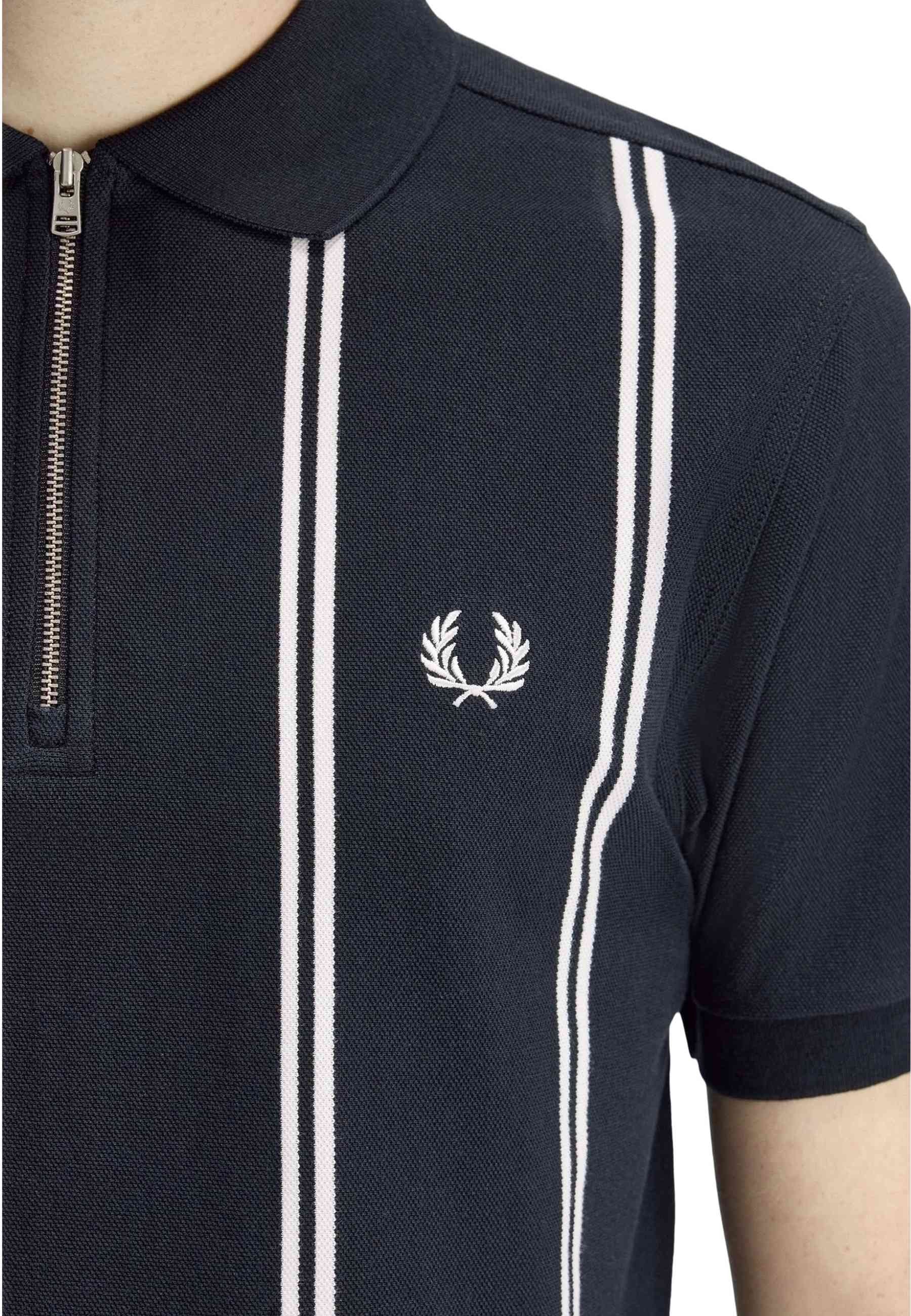 POLO FRED PERRY MARINO VERTICAL STRIPE POLO SHIRT