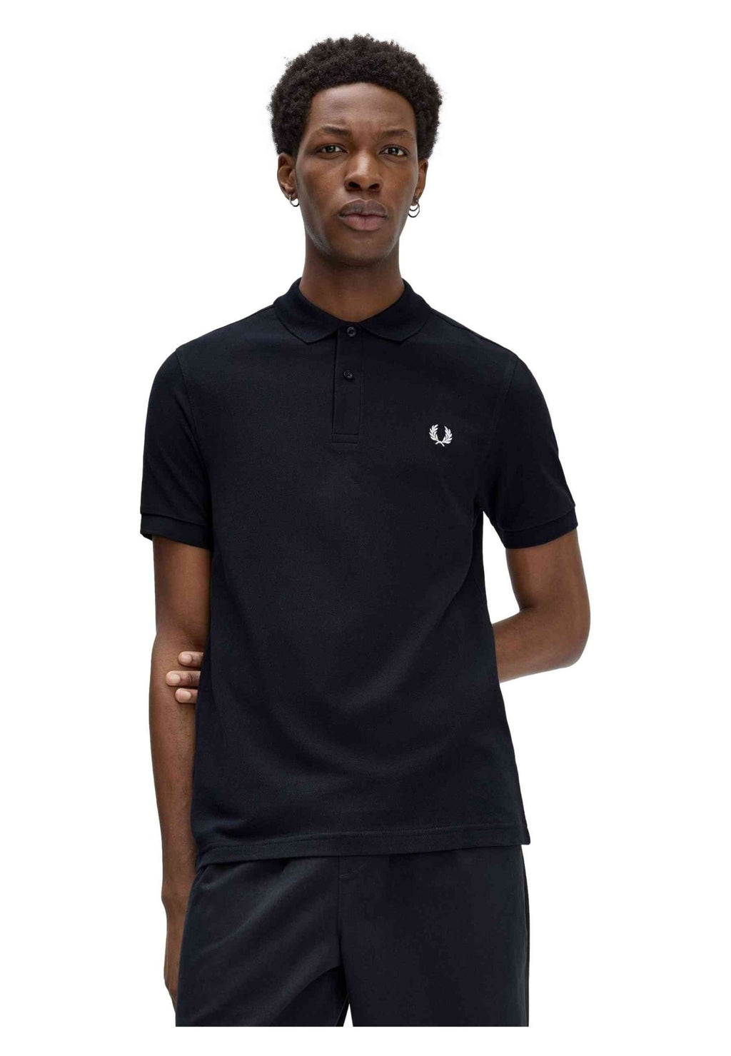 POLO FRED PERRY NEGRO LISO PLAIN SHIRT - AREA ZERO
