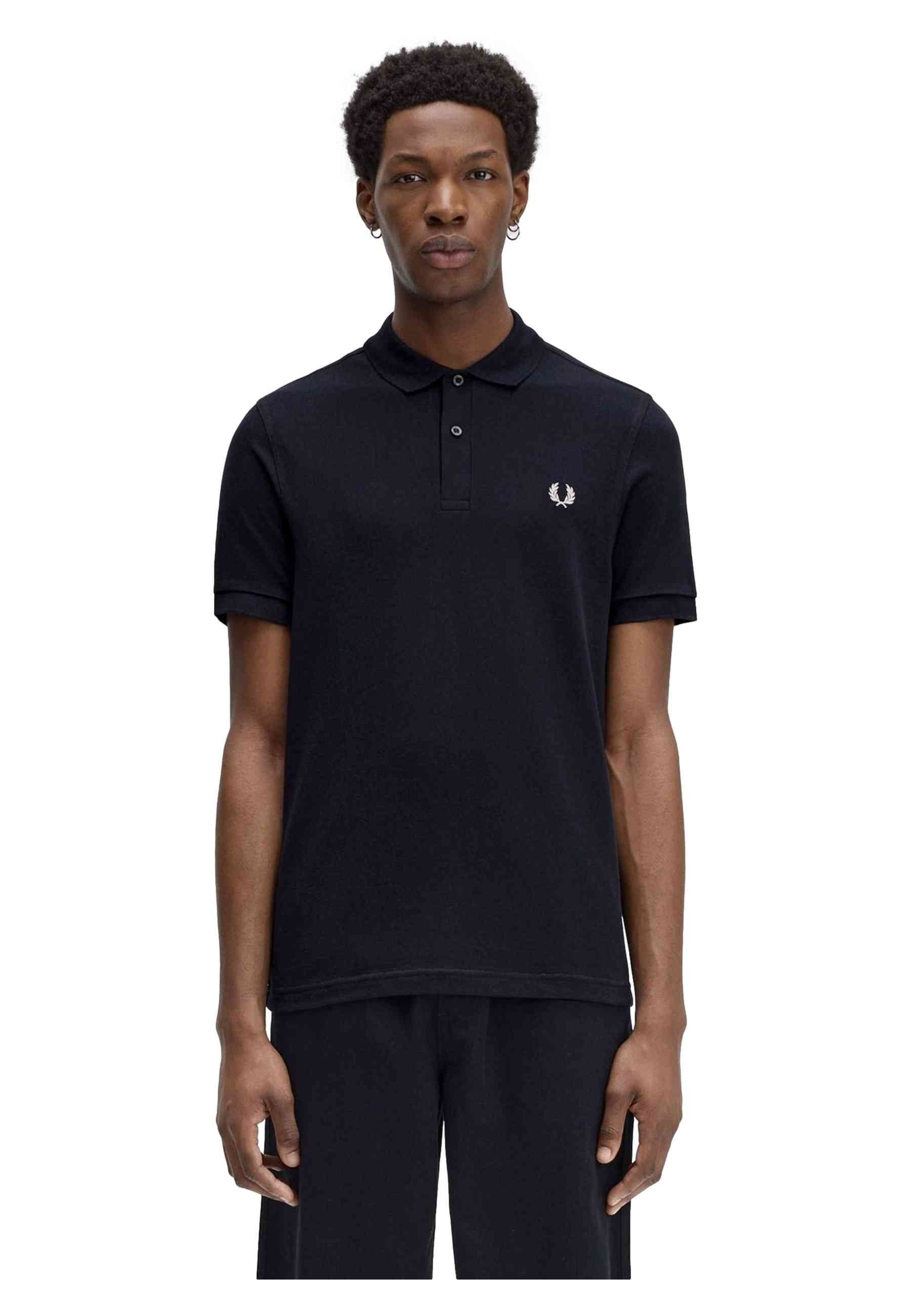 POLO FRED PERRY NEGRO LISO PLAIN SHIRT