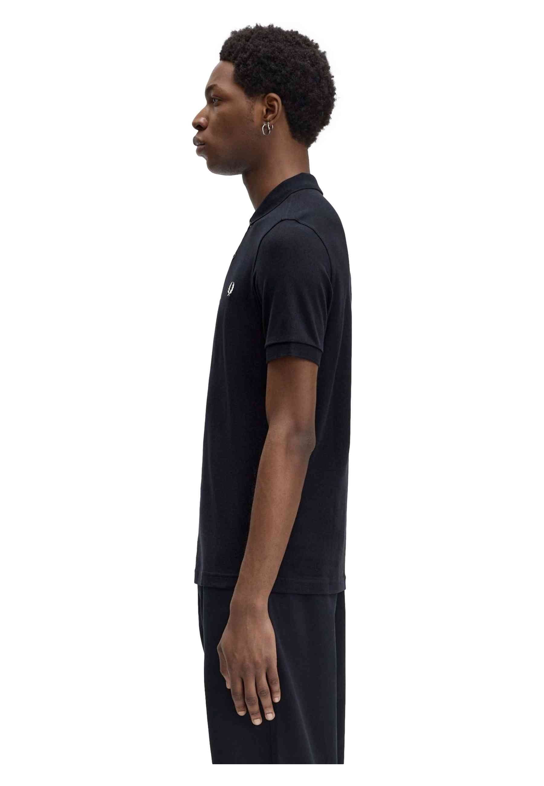 POLO FRED PERRY NEGRO LISO PLAIN SHIRT