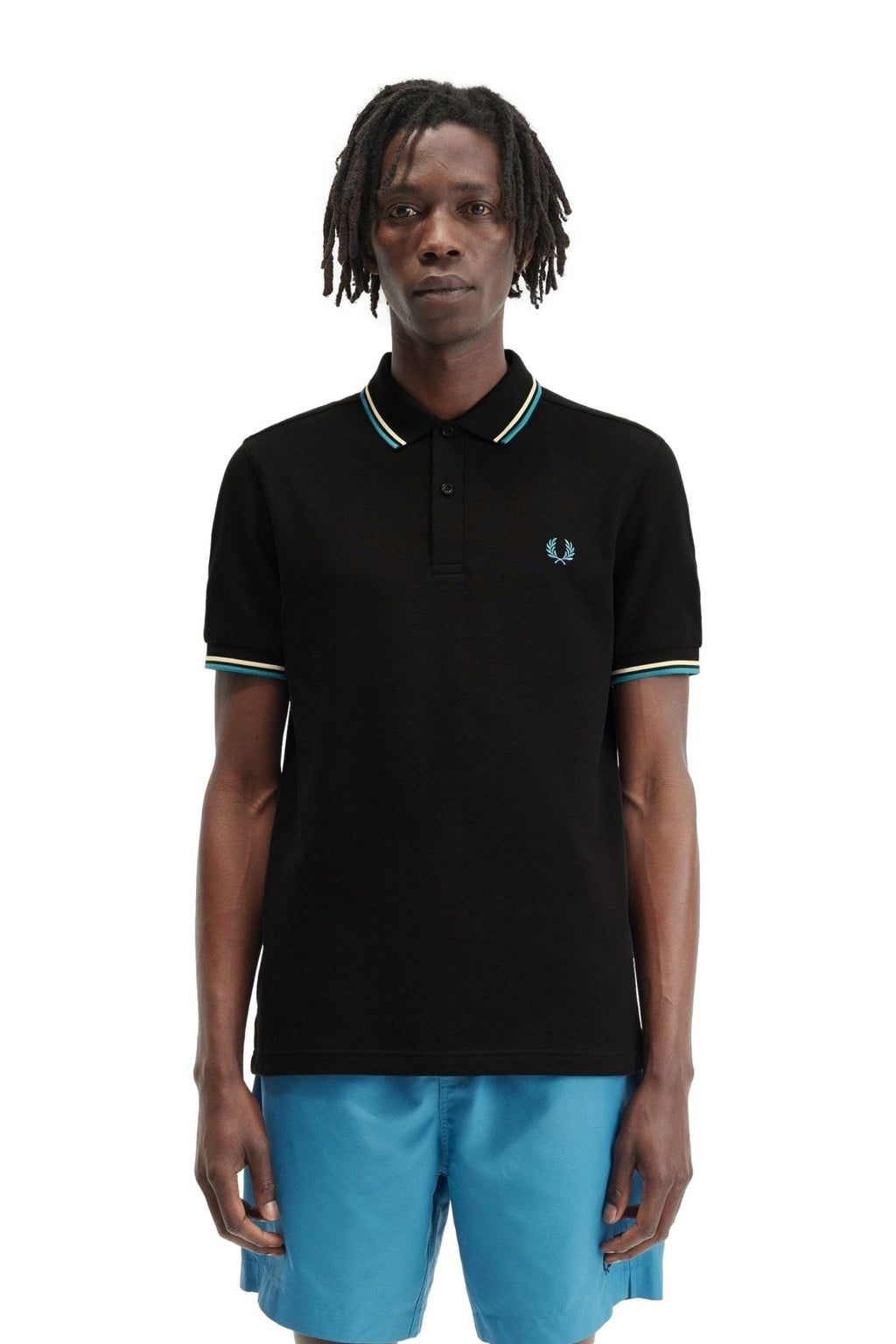 POLO FRED PERRY NEGRO U96 TWIN TIPPED SHIRT - AREA ZERO