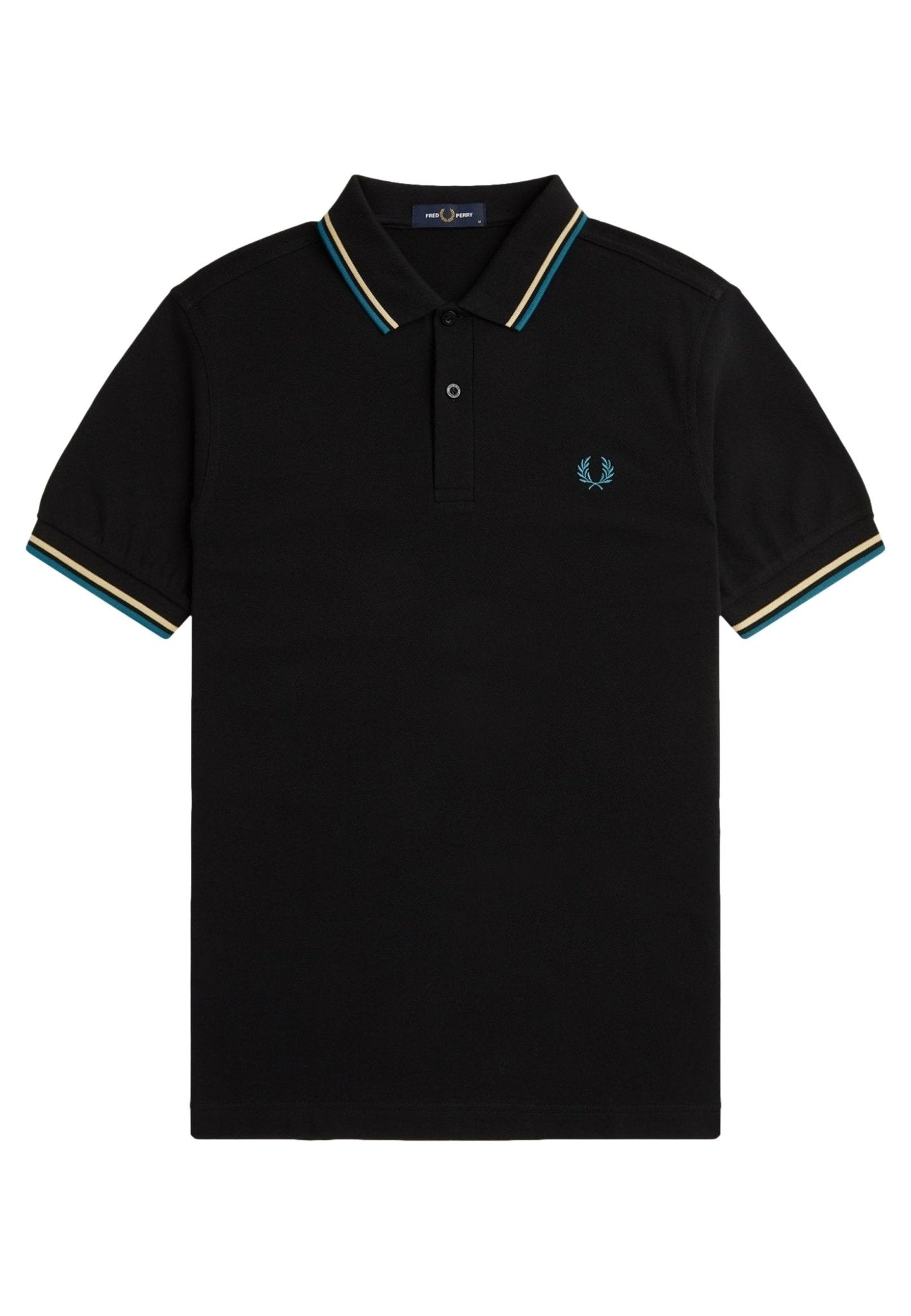 POLO FRED PERRY NEGRO U96 TWIN TIPPED SHIRT - AREA ZERO